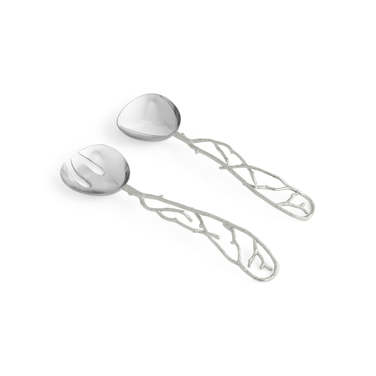 Premium Pomegranate Silver Serving Set - Elegant 3-Piece Dessert Utensils for Cake, Pastry & Cheese - Perfect for Dinner Parties, Weddings & Holiday Entertaining