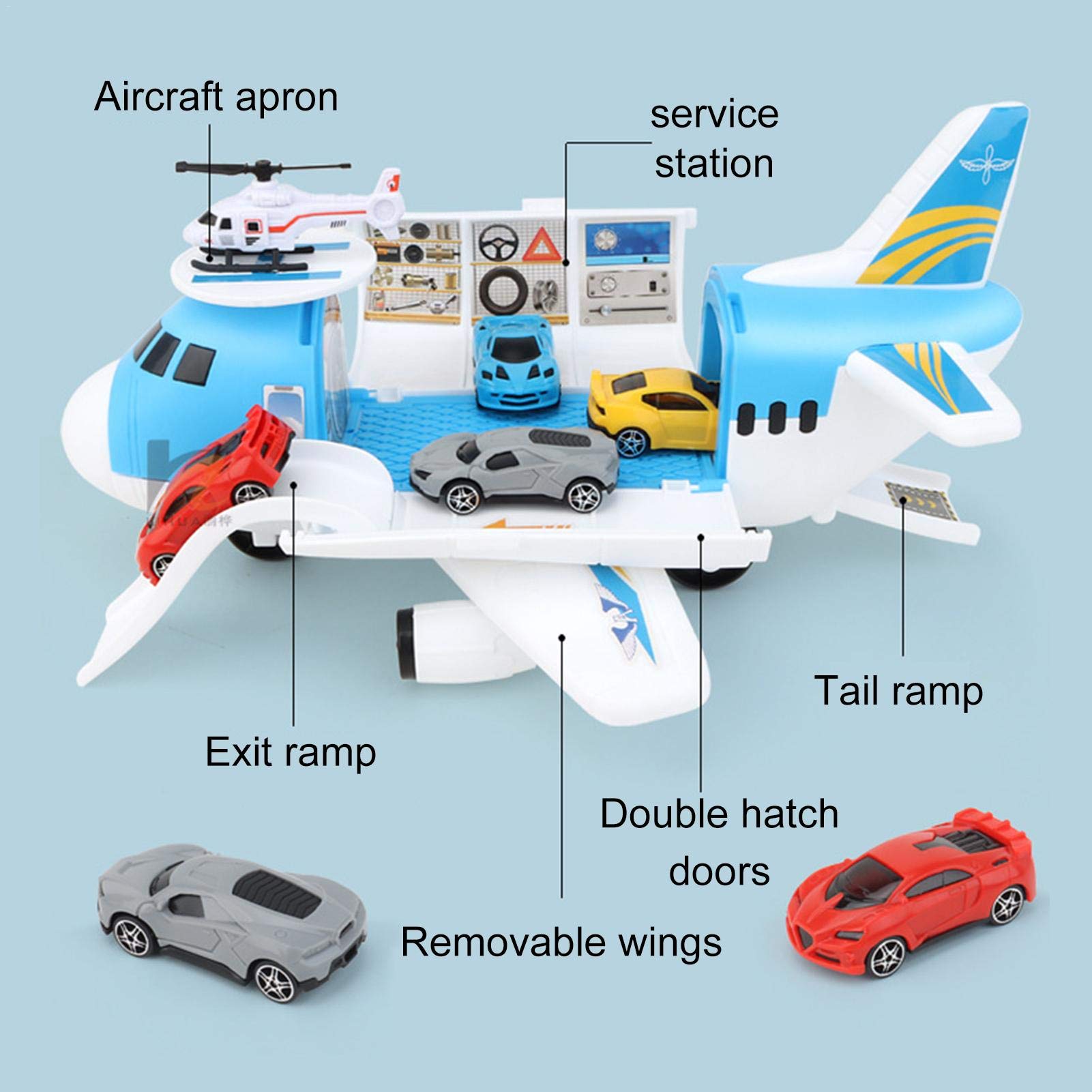 Courti Plane Toy Set - 12 PCS Airplane & Car Toys for Kids Ages 3-6 | STEM Learning Educational Toys for Toddlers | Perfect for Birthday Gifts, Preschool Playtime & Travel Activities