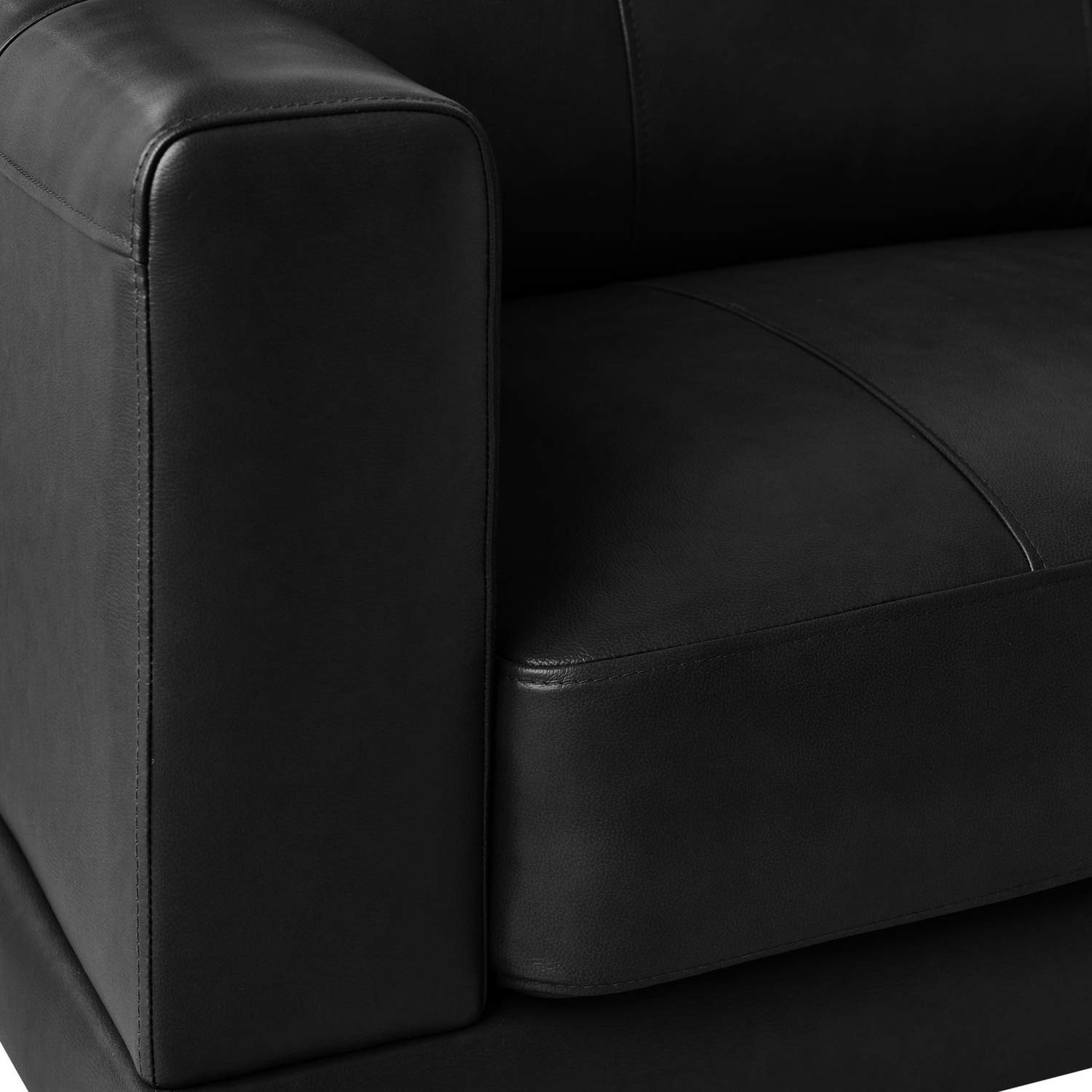 Picket House Furnishings Hanson Chair - Modern Black Dining Chair with Upholstered Seat & Metal Legs for Kitchen, Dining Room, or Home Office
