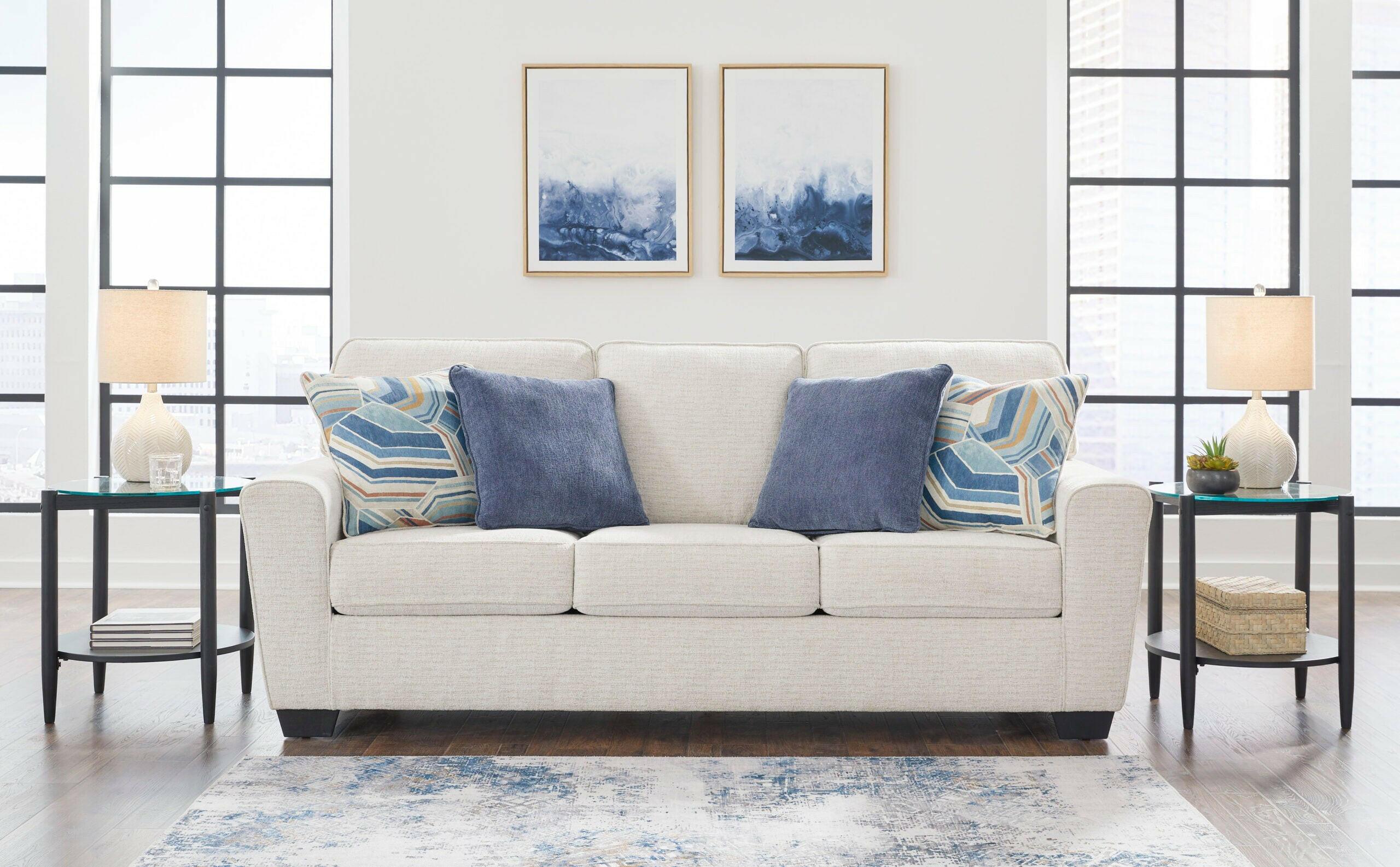 Cashton Snow Sofa & Loveseat Set 40604 - Modern 2-Piece Living Room Furniture for Small Spaces, Apartments & Cozy Home Decor