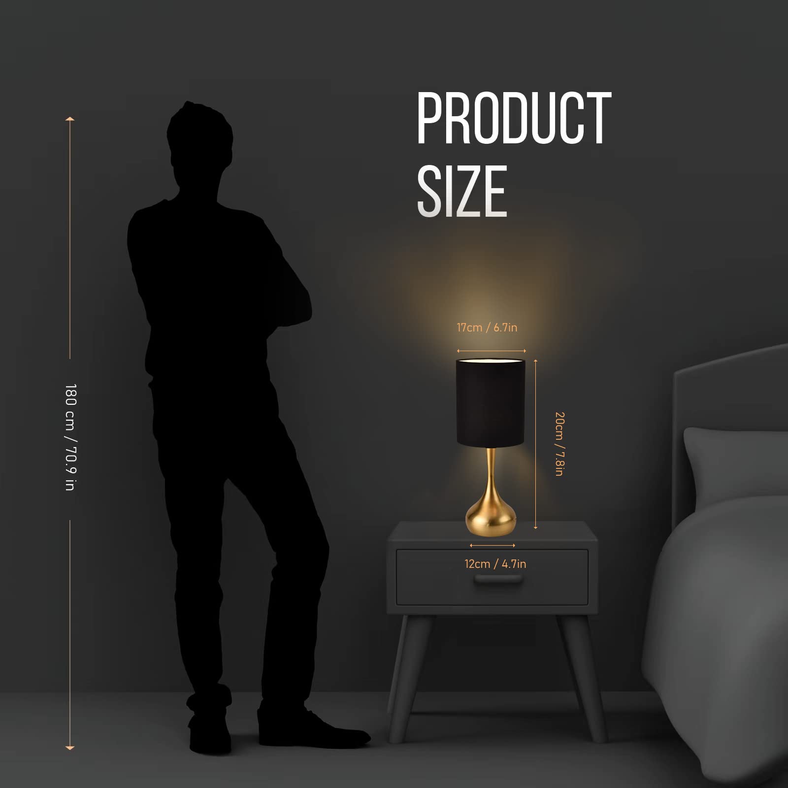 KUNJOULAM Modern Table Lamp - 17.3
