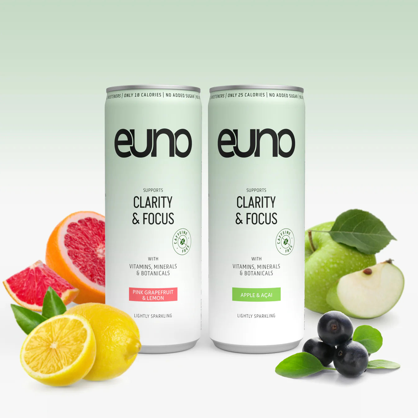 Euno Clarity & Focus Nootropic Drink - Brain Boosting Supplement with Natural Ingredients (12 Pack x 265g) - Enhance Mental Performance for Work, Study & Daily Focus