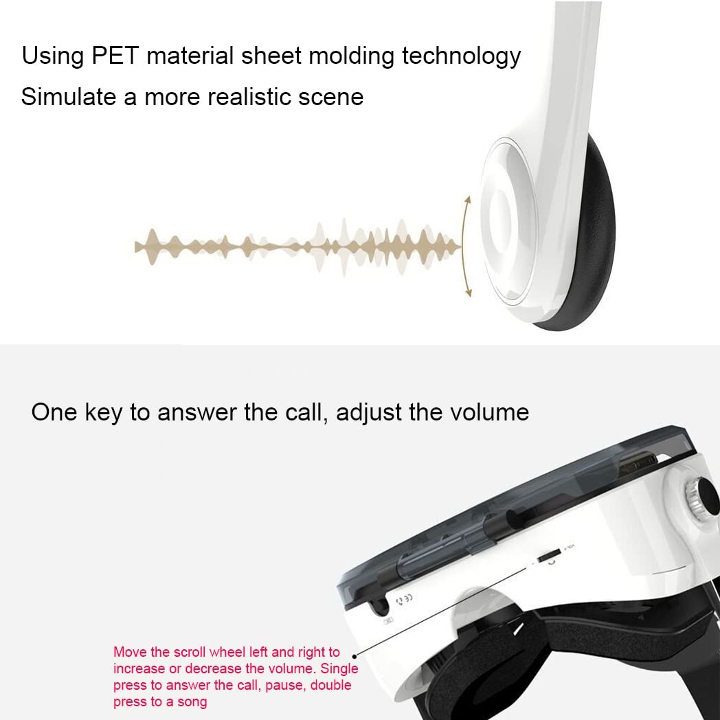 3D VR Headset with Bluetooth Controller - Compatible with iPhone 13 Pro Max/13 Pro/13/12/11, Samsung Galaxy S21, Huawei & Xiaomi Series - Immersive Virtual Reality Gaming & Movie Experience for Home Entertainment