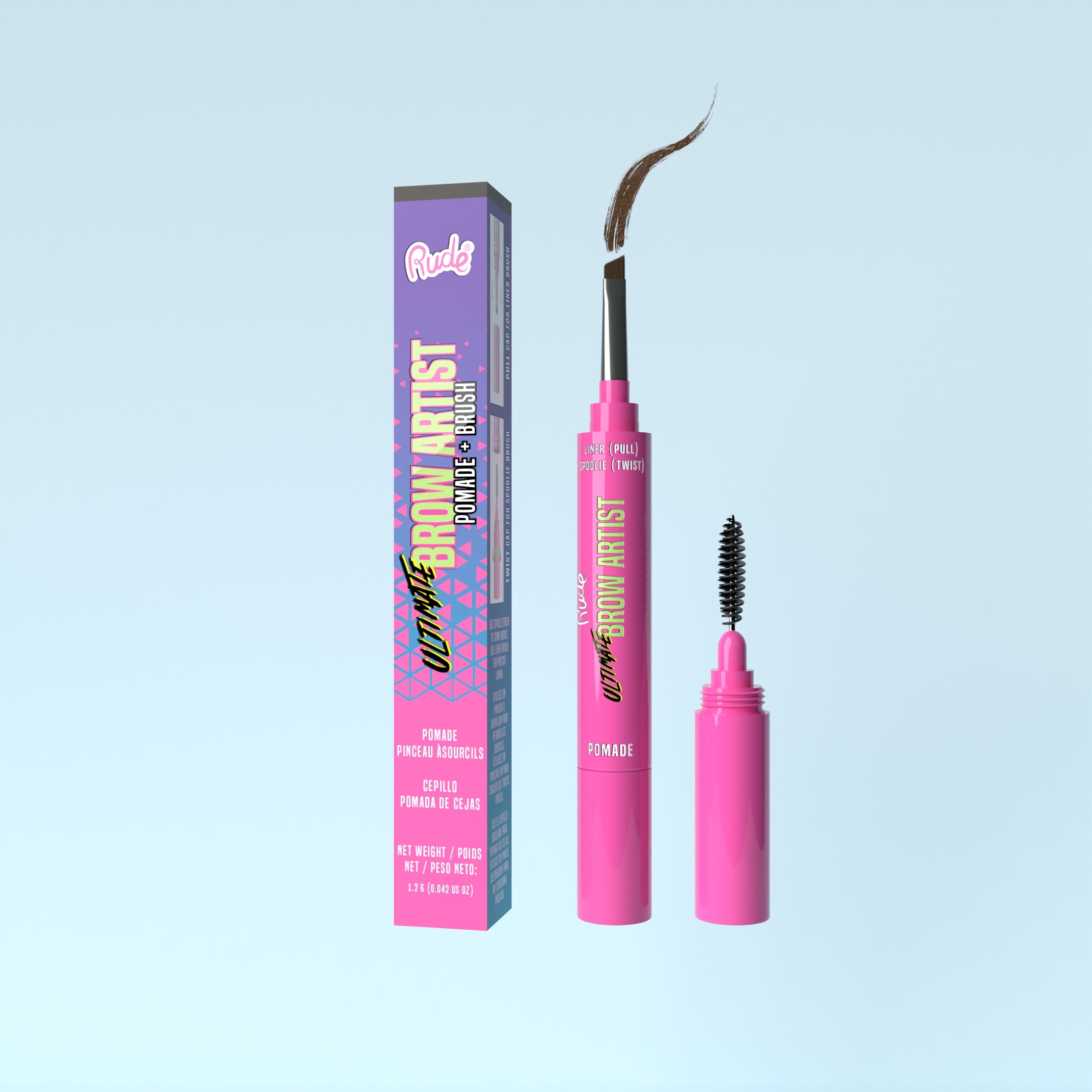 Ultimate Brow Artist Pomade & Brush Set - Professional Eyebrow Makeup Kit for Perfect Brows - Great for Daily Use, Salon Styling & Special Occasions