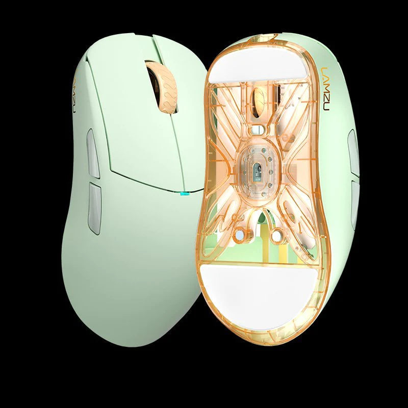 Lamzu Atlantis OG V2 Pro Wireless Gaming Mouse - 4K Compatible, Lightweight Ergonomic Design, Matcha Green - Perfect for FPS, MOBA & Esports Gaming