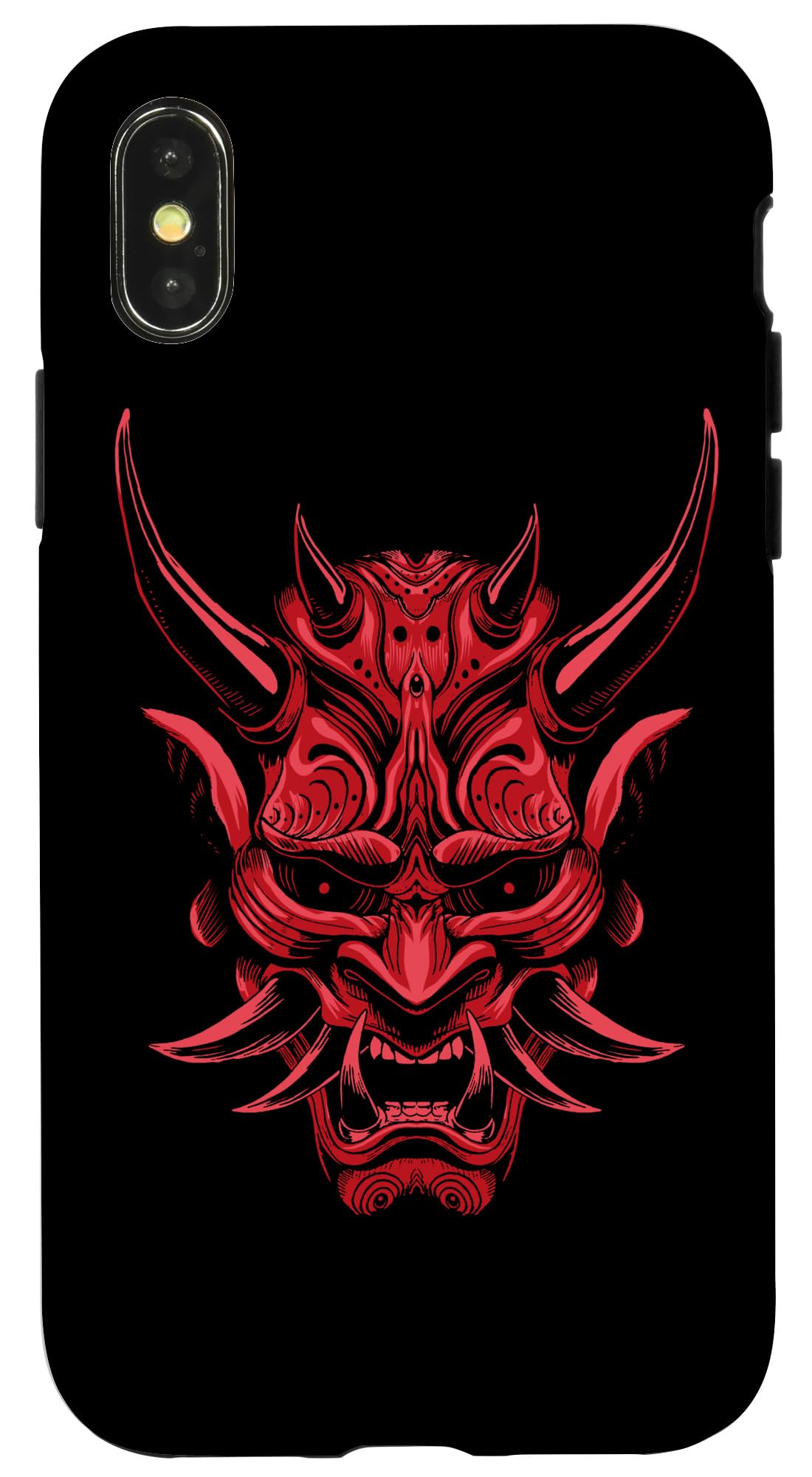 iPhone X/XS Oni Demon Japanese Devil Case - Stylish Protective Phone Cover for Anime & Gaming Fans - Perfect for Cosplay, Halloween & Unique Fashion Accessories