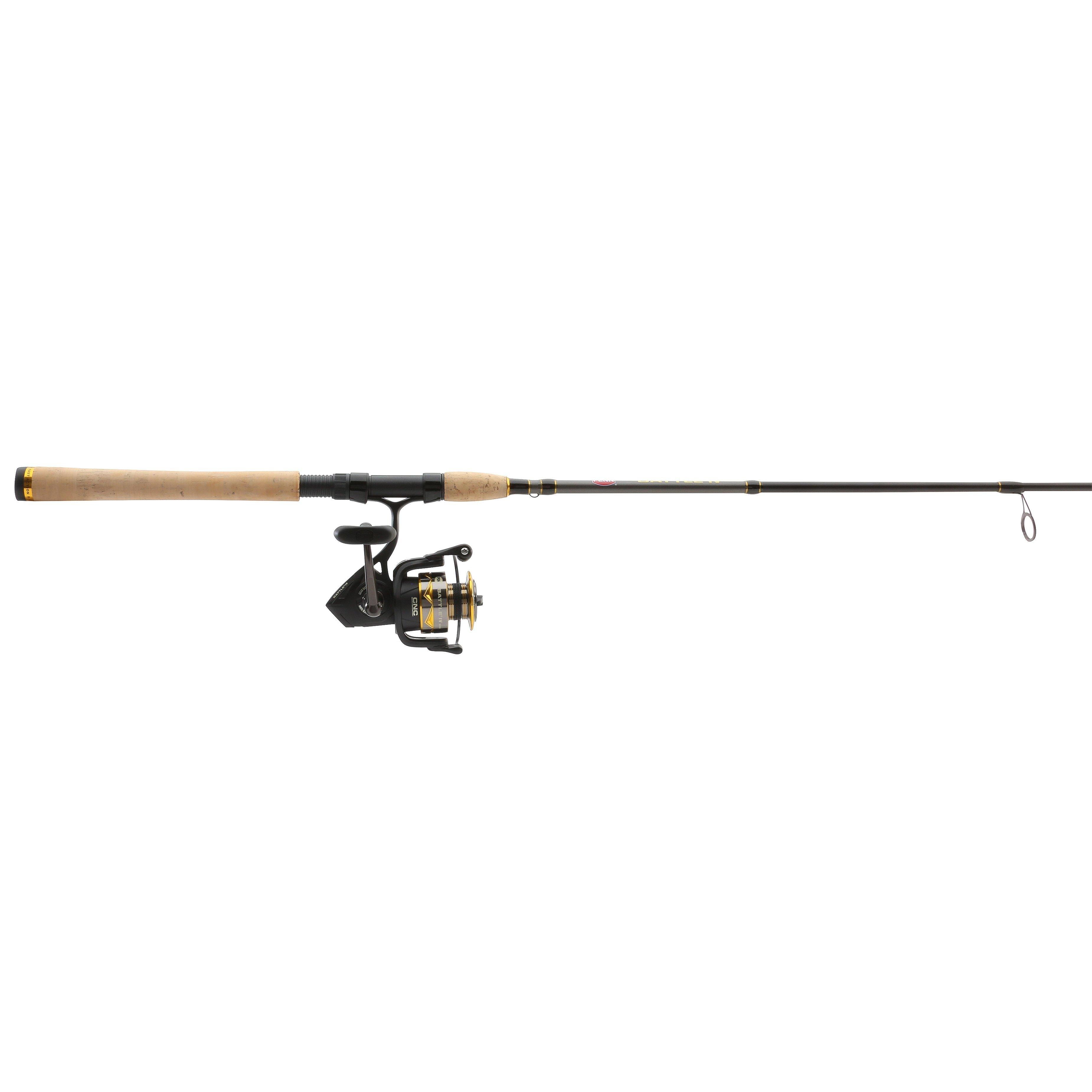Penn Battle IV Spinning Fishing Rod and Reel Combo - Saltwater & Freshwater Fishing Gear for Bass, Trout, and Walleye | Perfect for Shore Fishing, Boat Fishing, and Surf Casting