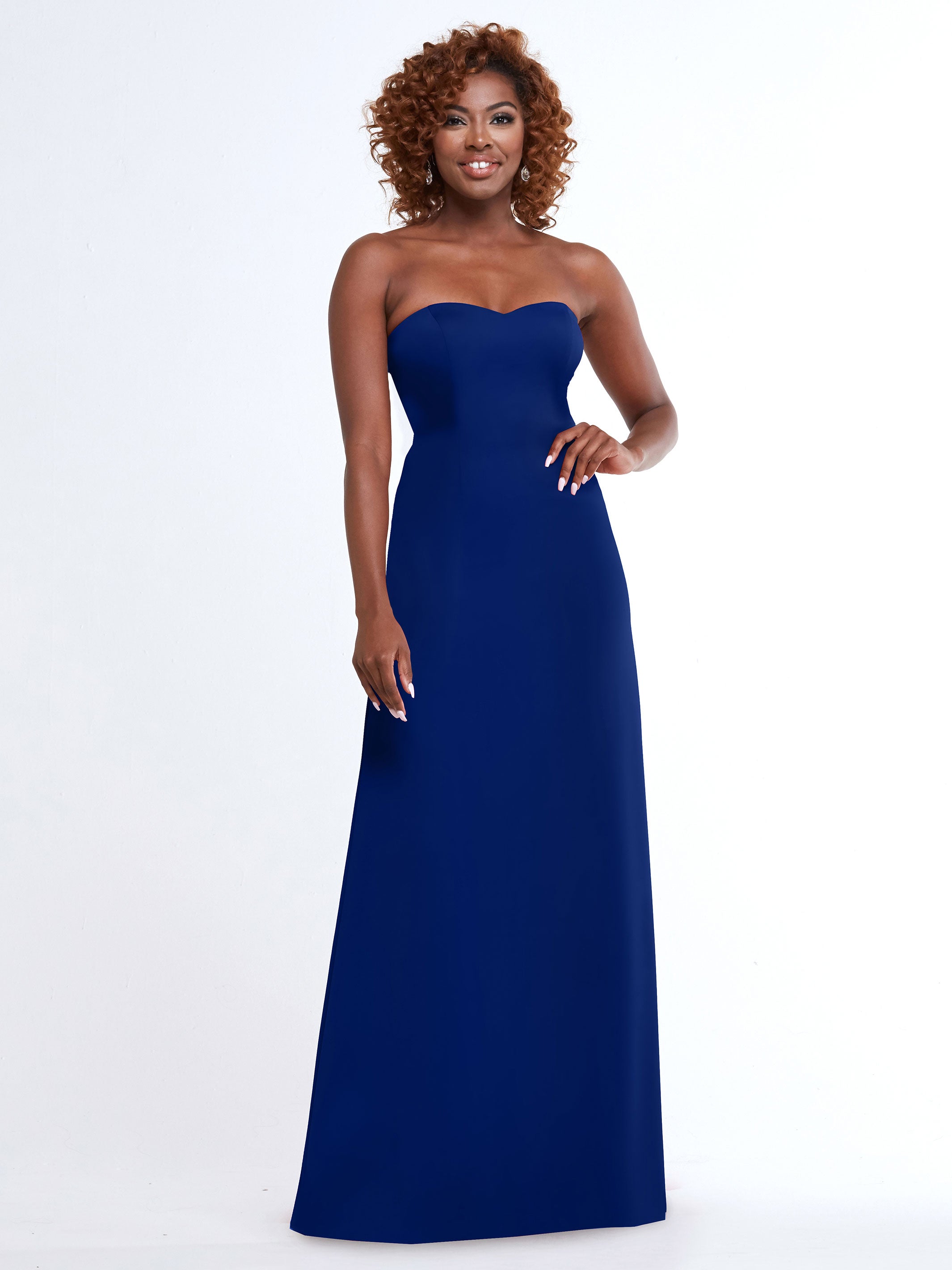 Elegant 83044 A-Line Double Knit Strapless Sweetheart Neckline Bridesmaid Dress - Perfect for Weddings, Formal Events & Special Occasions