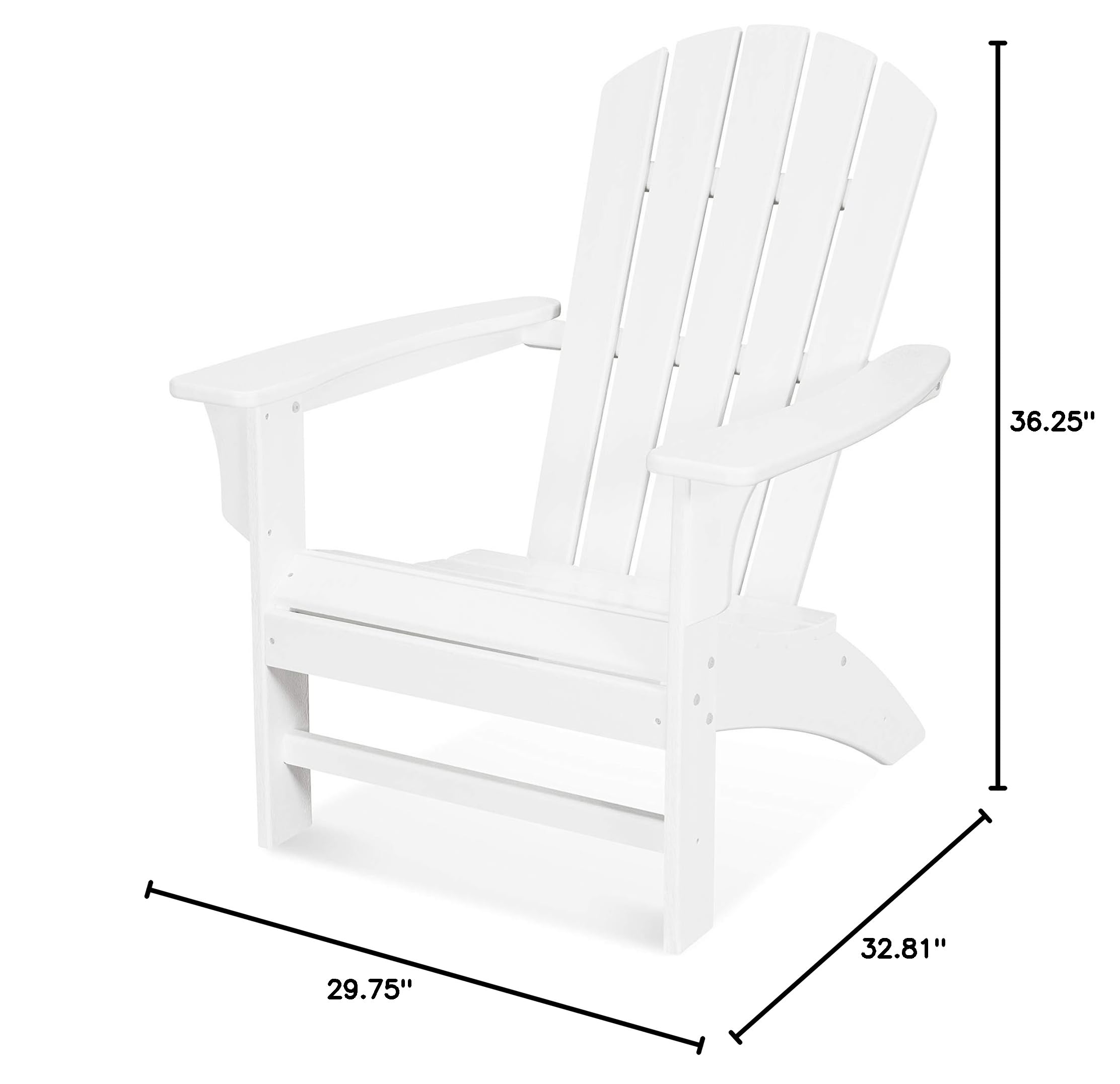Premium Trex Outdoor Furniture Yacht Club Adirondack Chair - All-Weather Resin Wicker Patio Seating for Poolside, Deck, Garden & Backyard Relaxation