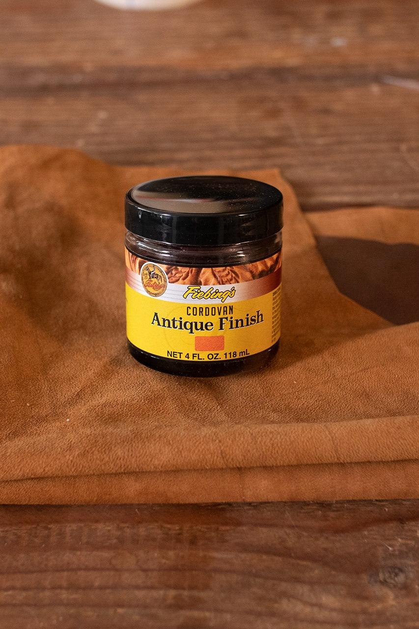 Fiebing's Antique Leather Finish 118 ml Cordovan - Perfect for Leather Crafting, Shoe & Bag Restoration