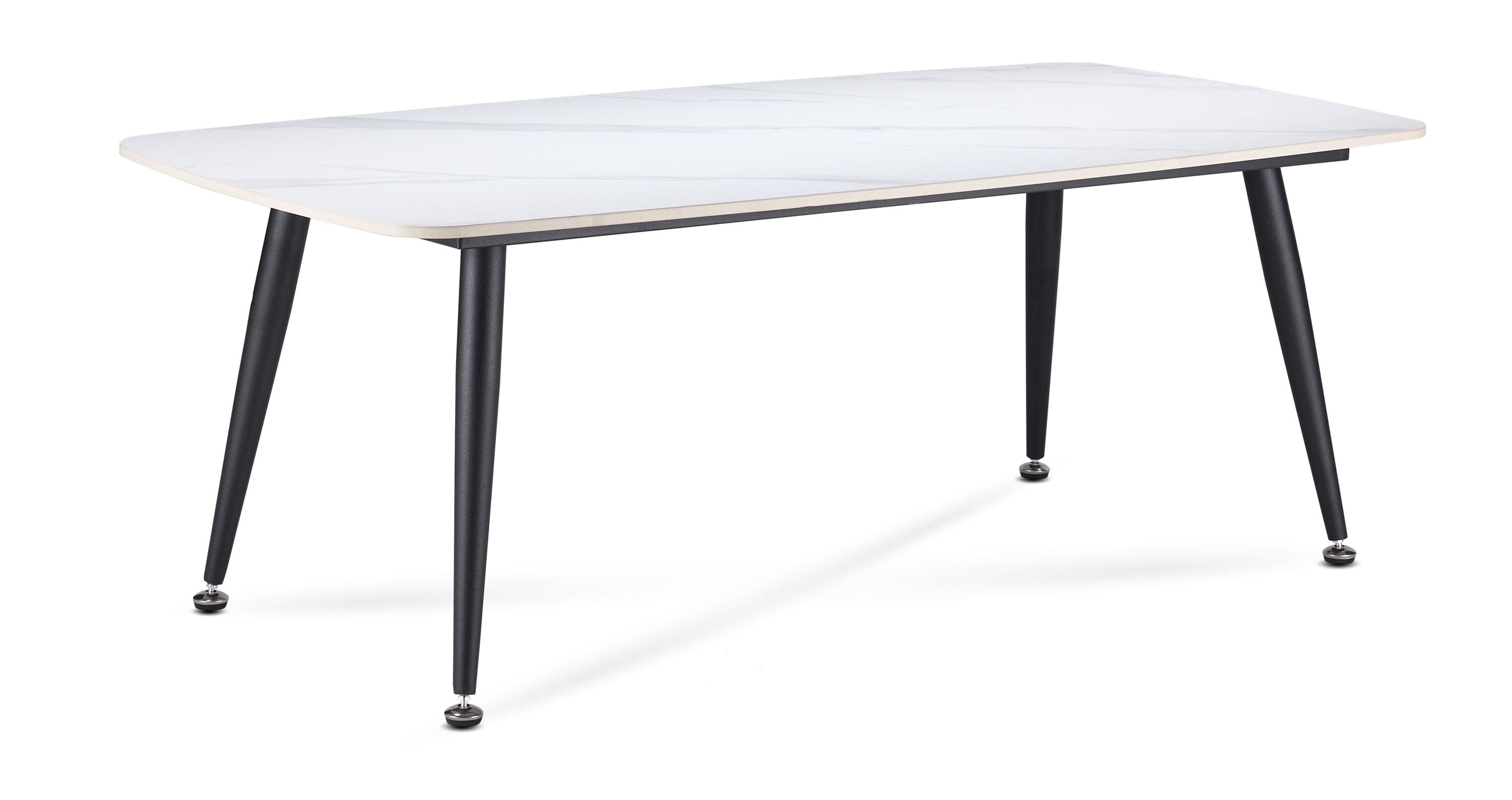 Bellmar 48 Inch White Sintered Stone Coffee Table - Modern Durable Living Room Furniture for Home & Office Decor
