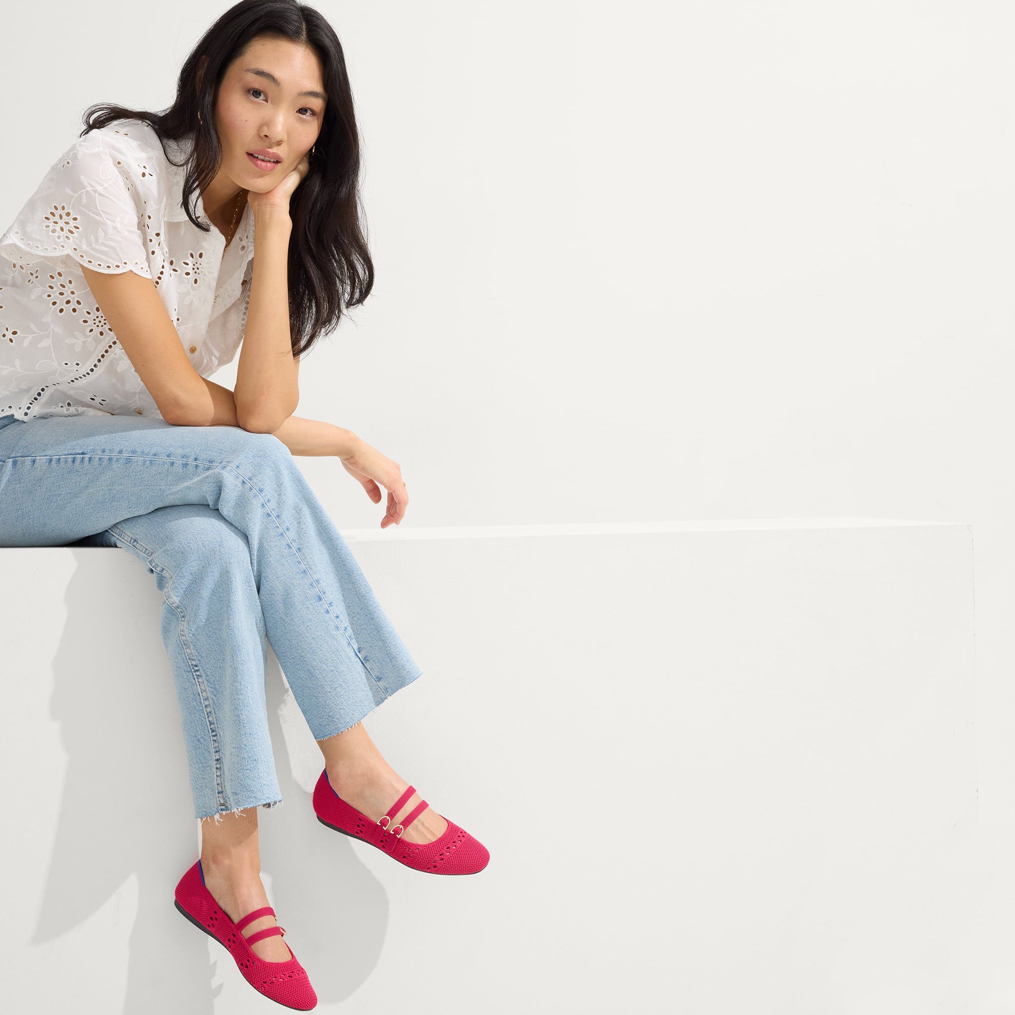Stylish Rouge Crochet Double Buckle Mary Jane Shoes for Women - Perfect for Casual Outings, Parties, and Everyday Wear