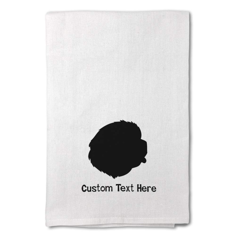 Custom Printed Kitchen Towels with Newfoundland Dog Silhouette - Personalized Flour Sack Dish Towels for Cooking, Baking & Cleaning - Unique Pet Lover Home Decor Gift