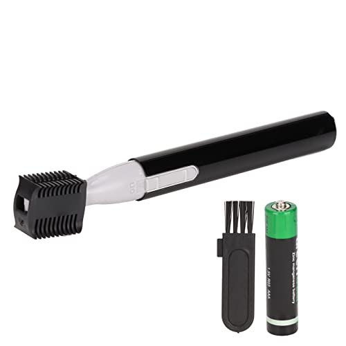 Electric Eyebrow Trimmer for Women - Rechargeable Battery, Portable & Painless - Perfect for Travel, Home & On-the-Go Grooming - Includes Suction Stand - Black