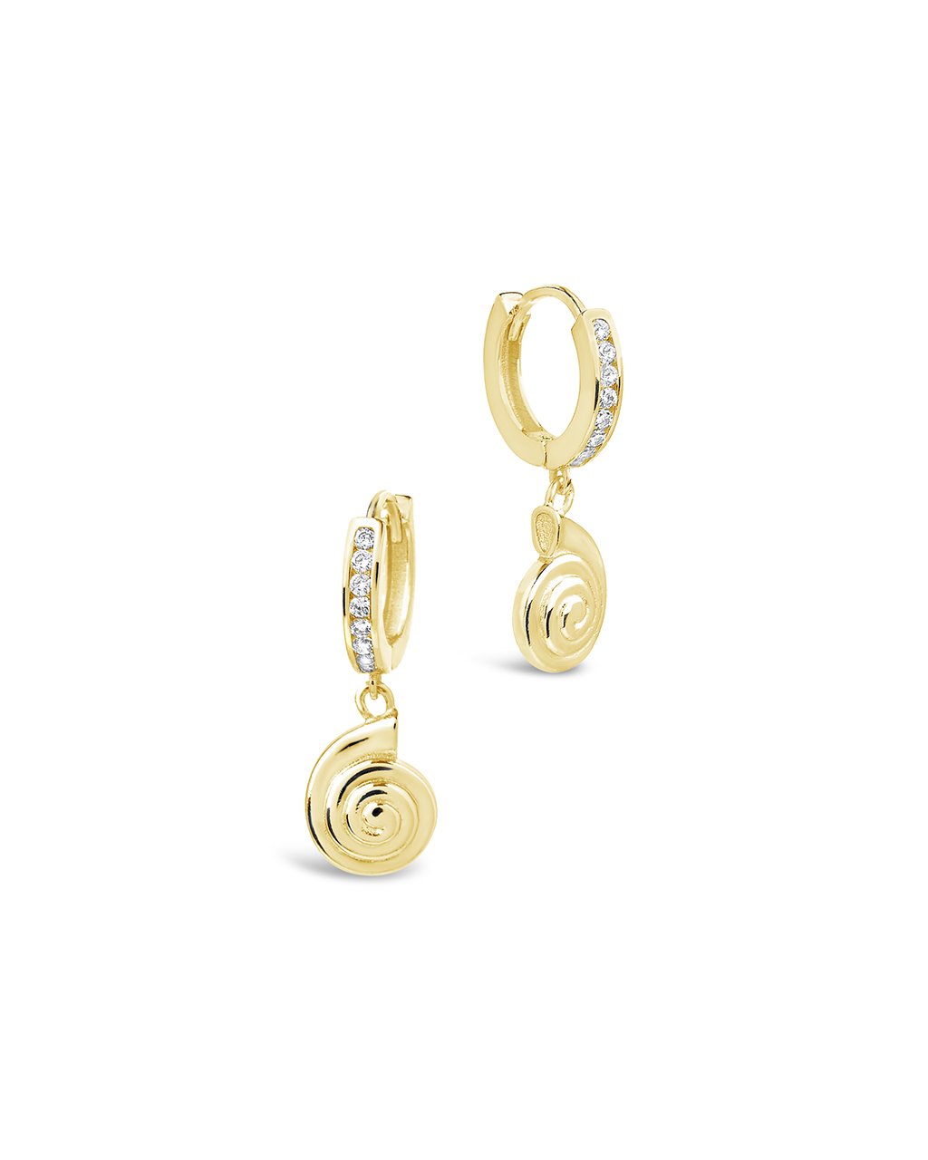 Shark Eye Micro Hoops Earrings - 14K Gold Plated Tiny Hoop Earrings for Women, Minimalist Dainty Everyday Jewelry - Perfect for Work, Date Night & Casual Outfits