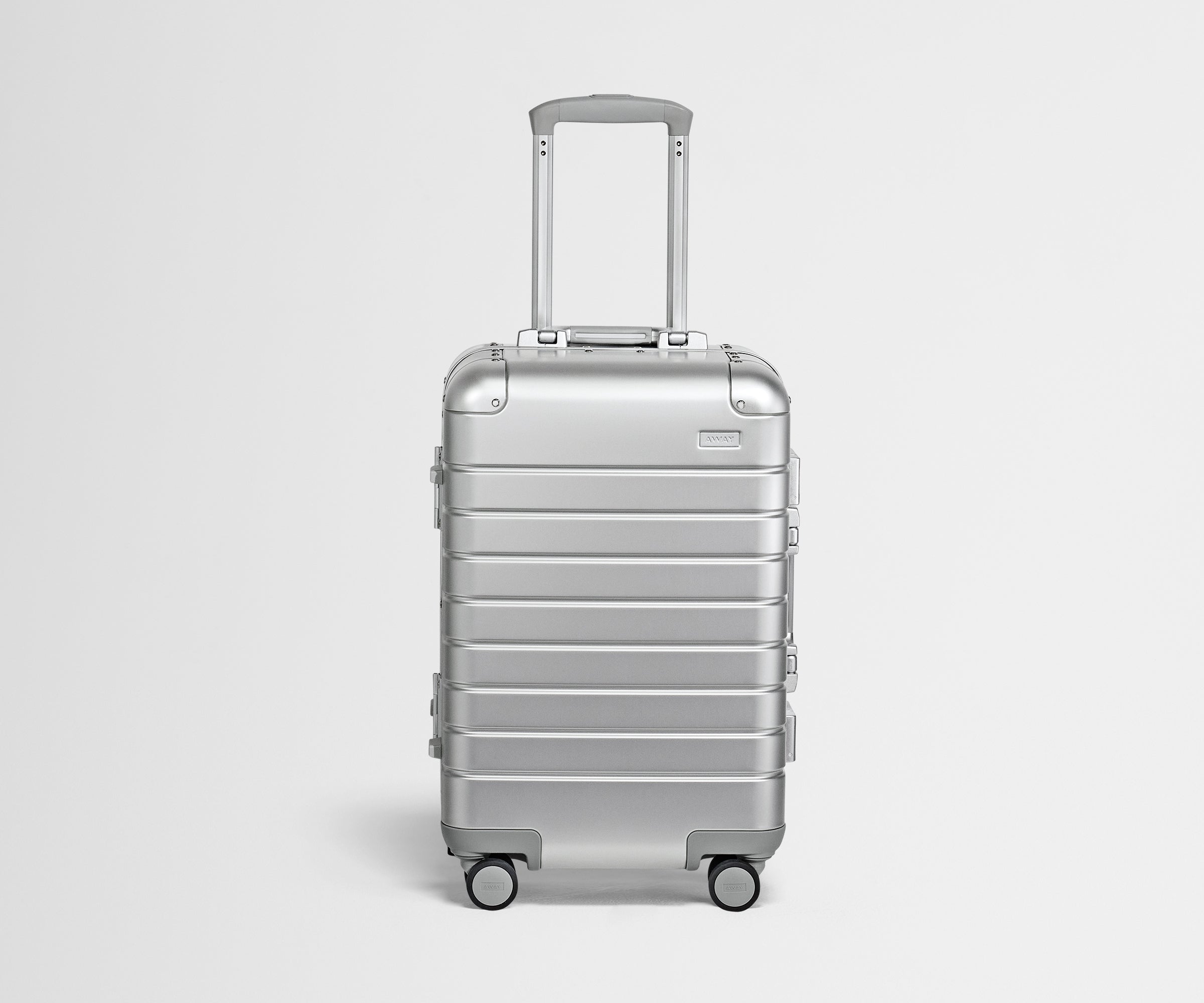 Premium Silver Aluminum Carry-On Luggage - Lightweight & Durable Suitcase for Business Travel & Weekend Getaways