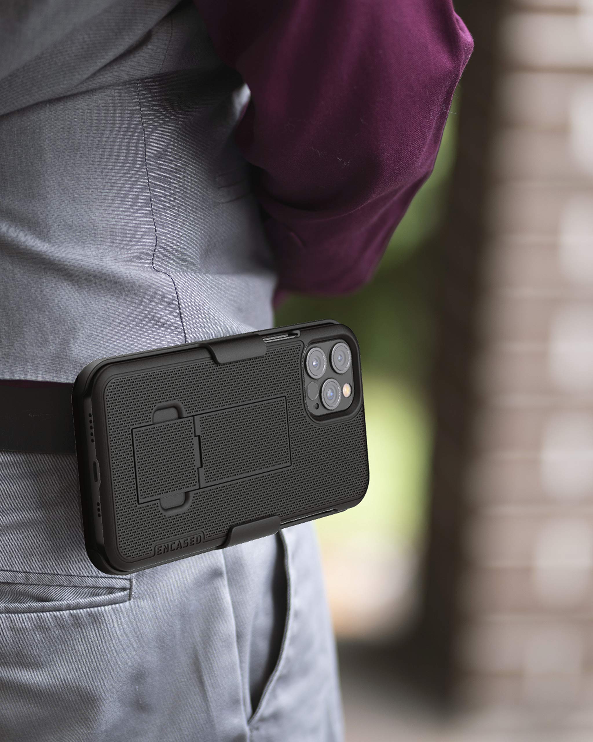 Durable Encased DuraClip Holster for iPhone 12 Pro Max - Belt Clip Phone Case | Perfect for Outdoor Activities, Work & Travel