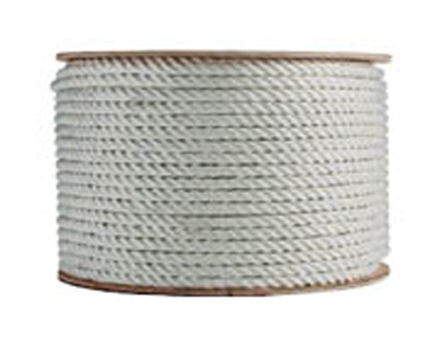 3 Strand Twisted White Polyester Rope - Heavy Duty Outdoor Decorative Rope for DIY Crafts, Marine, Camping & Home Decor