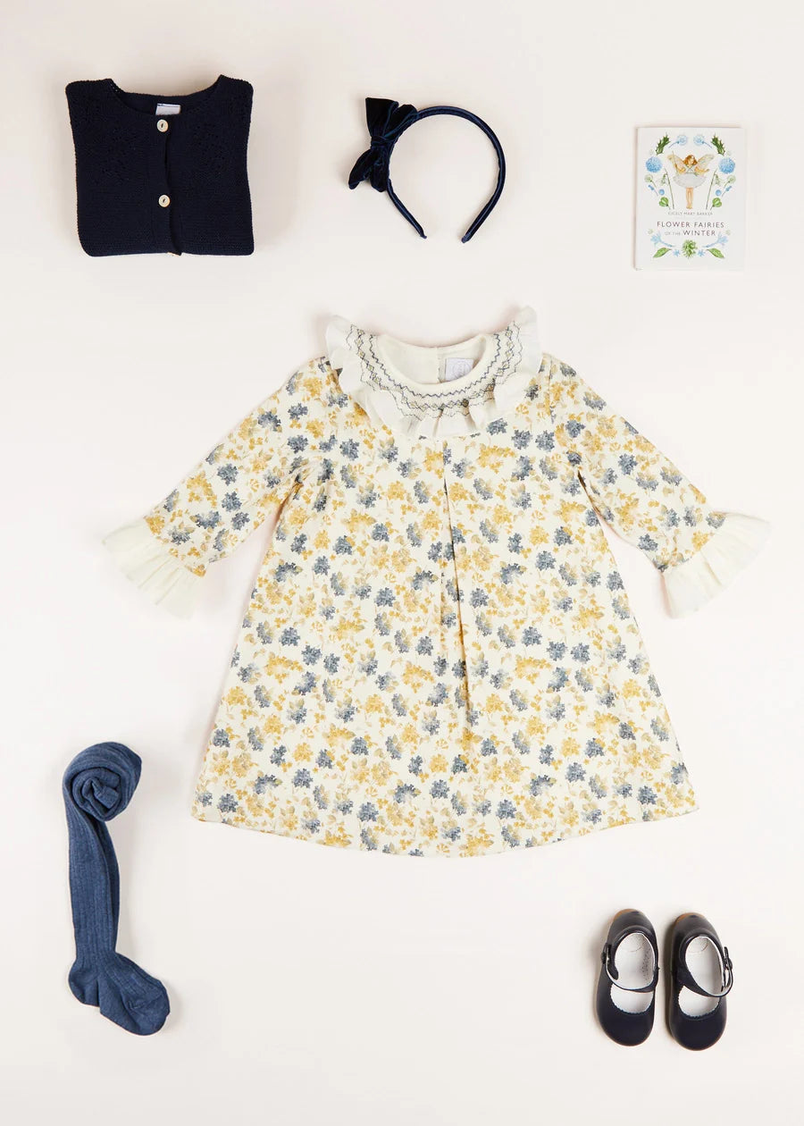 Floral Baby Girl Dress - The Eliza - Cute & Elegant Outfit for Special Occasions, Parties & Photoshoots