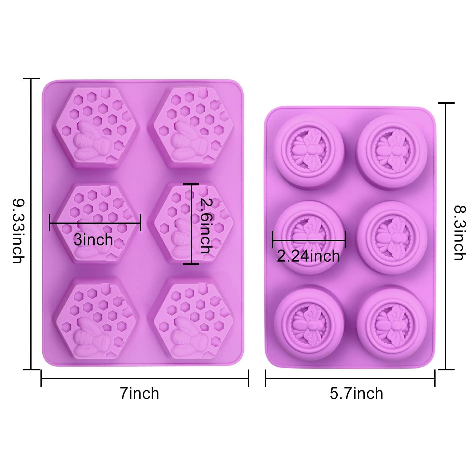 Premium Silicone Honeycomb Soap Molds (3-Pack) - Ideal for Handmade Soap, Lotion Bars & Wax Melts - Perfect for DIY Bee-Themed Crafts, Bath & Body Products, Candle Making & Home Decor Gifts
