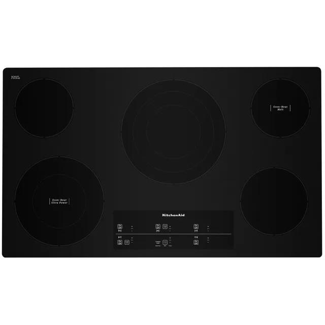 KitchenAid 36-Inch Built-In Electric Cooktop with EvenHeat™ Technology - KCES956KSS - Perfect for Modern Kitchens & Gourmet Cooking