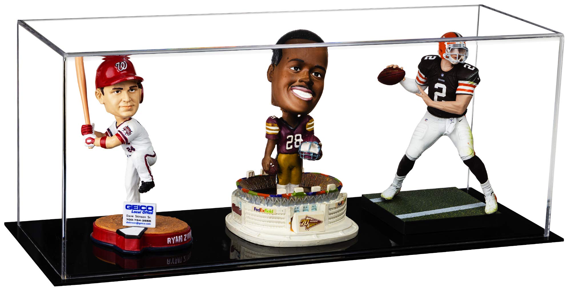 Clear Acrylic Display Case for Collectibles - Protects Figurines, Miniature Dolls, Bobbleheads & Action Figures (A019-CDS) | Perfect for Showcasing & Preserving Valuable Collections at Home or Office
