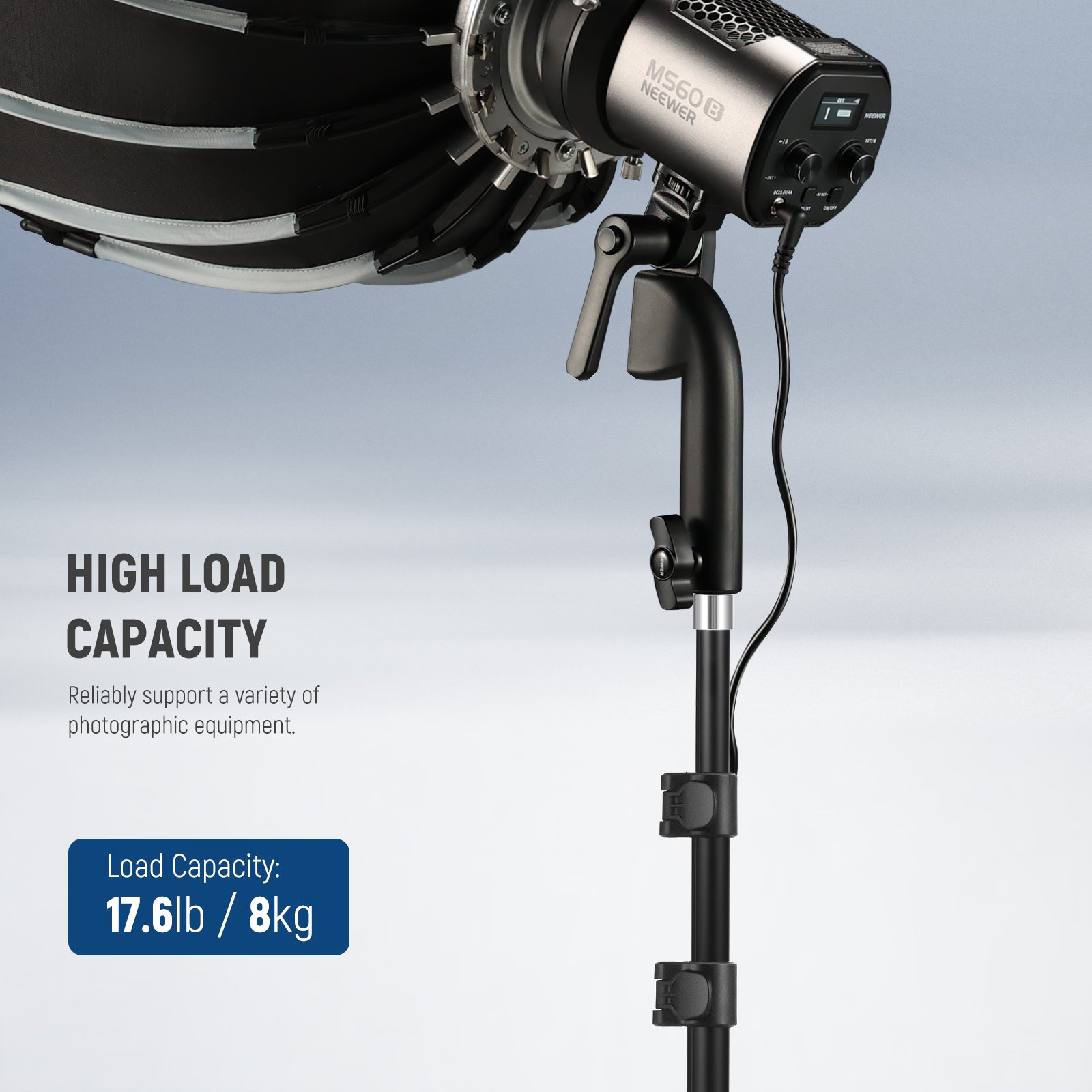 NEEWER ST180R 180cm/6ft Portable Adjustable Light Stand for Photography, Video Shooting, YouTube Studio - Heavy Duty Aluminum Tripod with Carry Bag