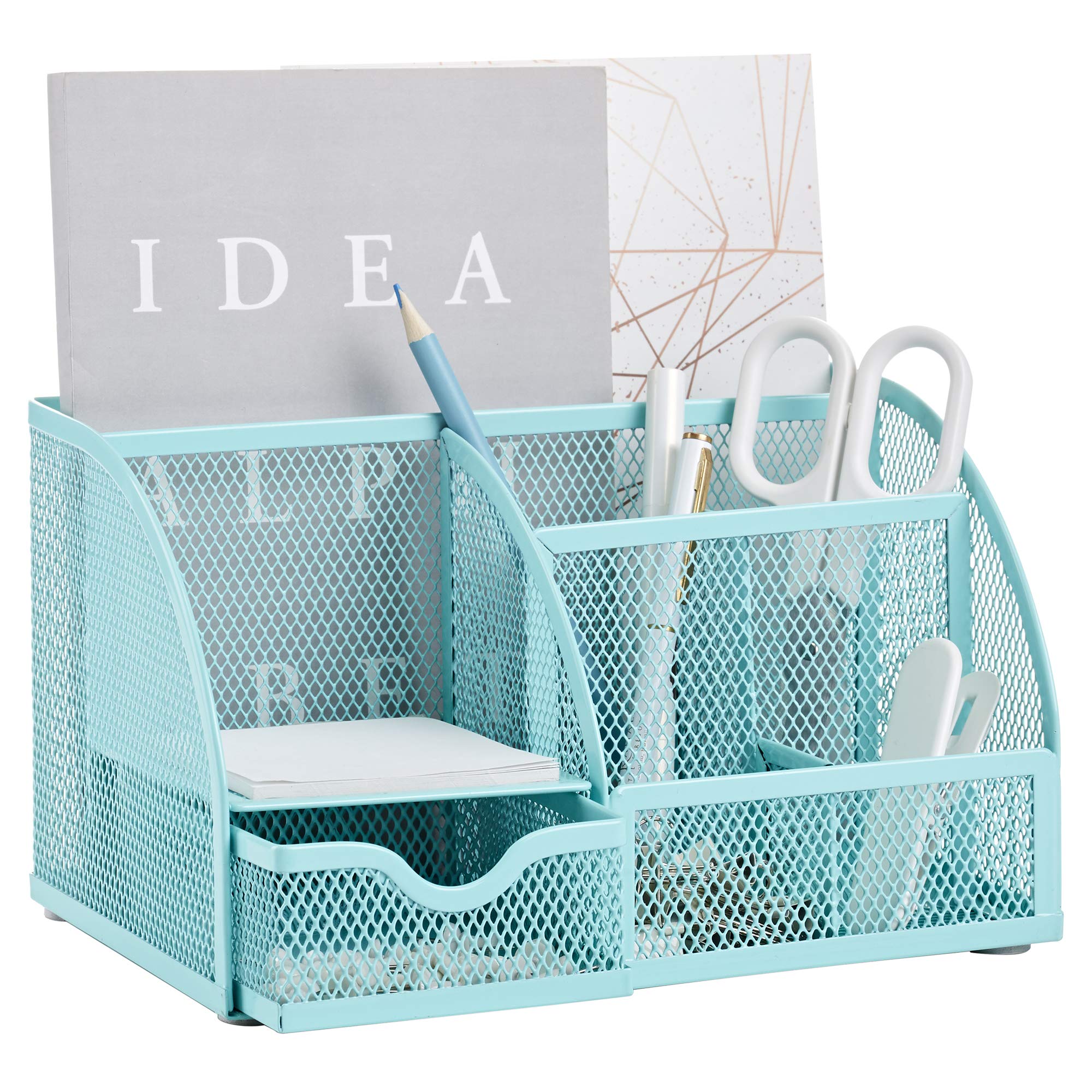 Anova Mesh Desk Organizer with 7 Compartments & Drawer - Office & Home Storage