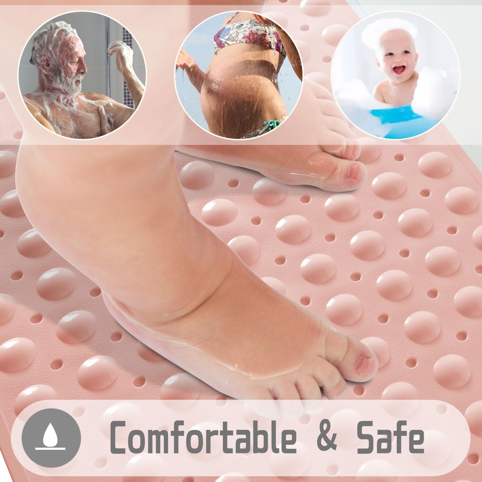 Non-Slip Shower Mat for Bathtub - 40