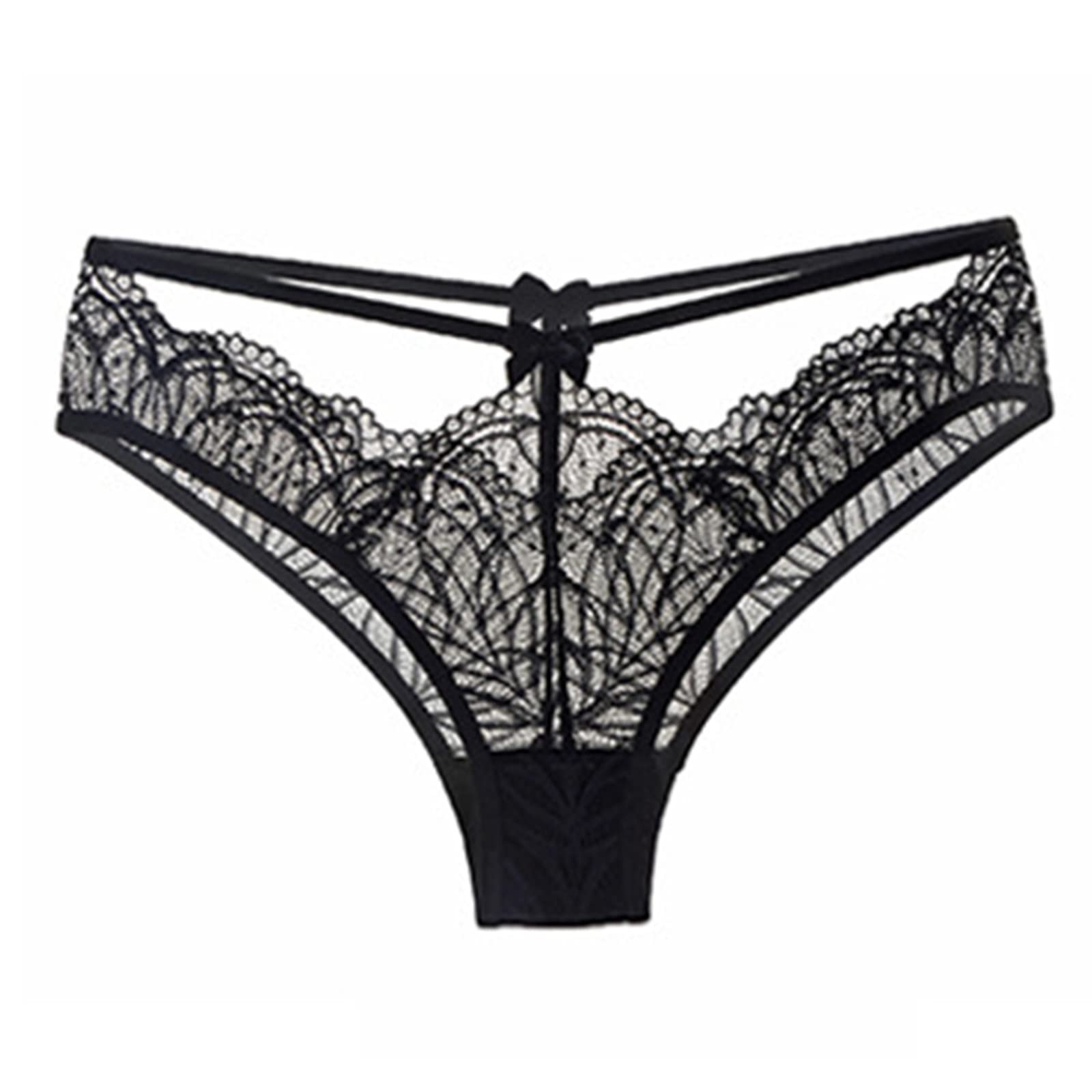 Sexy Lace Hi-Cut Panties for Women - Low Waist Hollow Out Bow-Knot Underwear | Perfect for Date Night, Lingerie Gift & Special Occasions