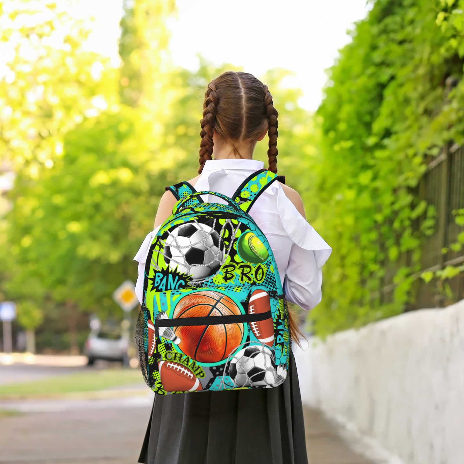 **Soccer & Basketball Backpack for Boys - Durable School Bookbag for Teens & Kids Ages 6-18 - Lightweight Daypack for Elementary & Middle School, Sports, and Travel - Perfect for School, Gym, and Outdoor Adventures**