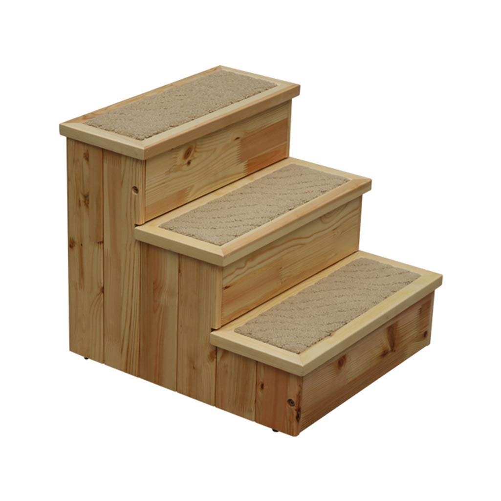 ZJDU 3-Step Dog Stairs for Small & Medium Dogs - Detachable, Washable Pet Steps for Beds & Couches - Easy Climb Assist for Senior Pets & Puppies - Perfect for Home, Apartment & Travel Use