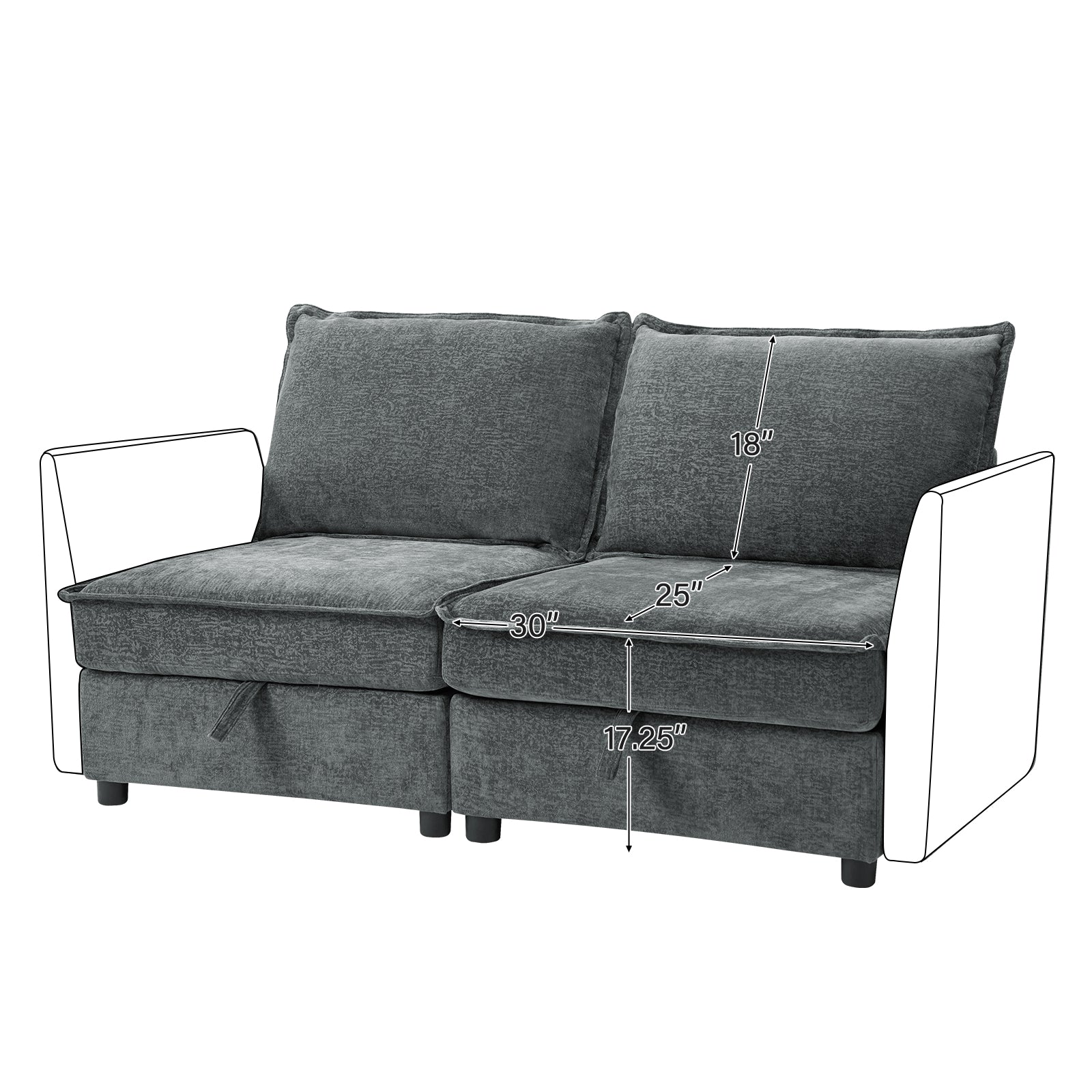 Harmetrix Oversized Soft Sectional Couch Accessories - Cushions, Throws & Covers for Ultimate Comfort | Perfect for Living Room, Family Room & Home Theater