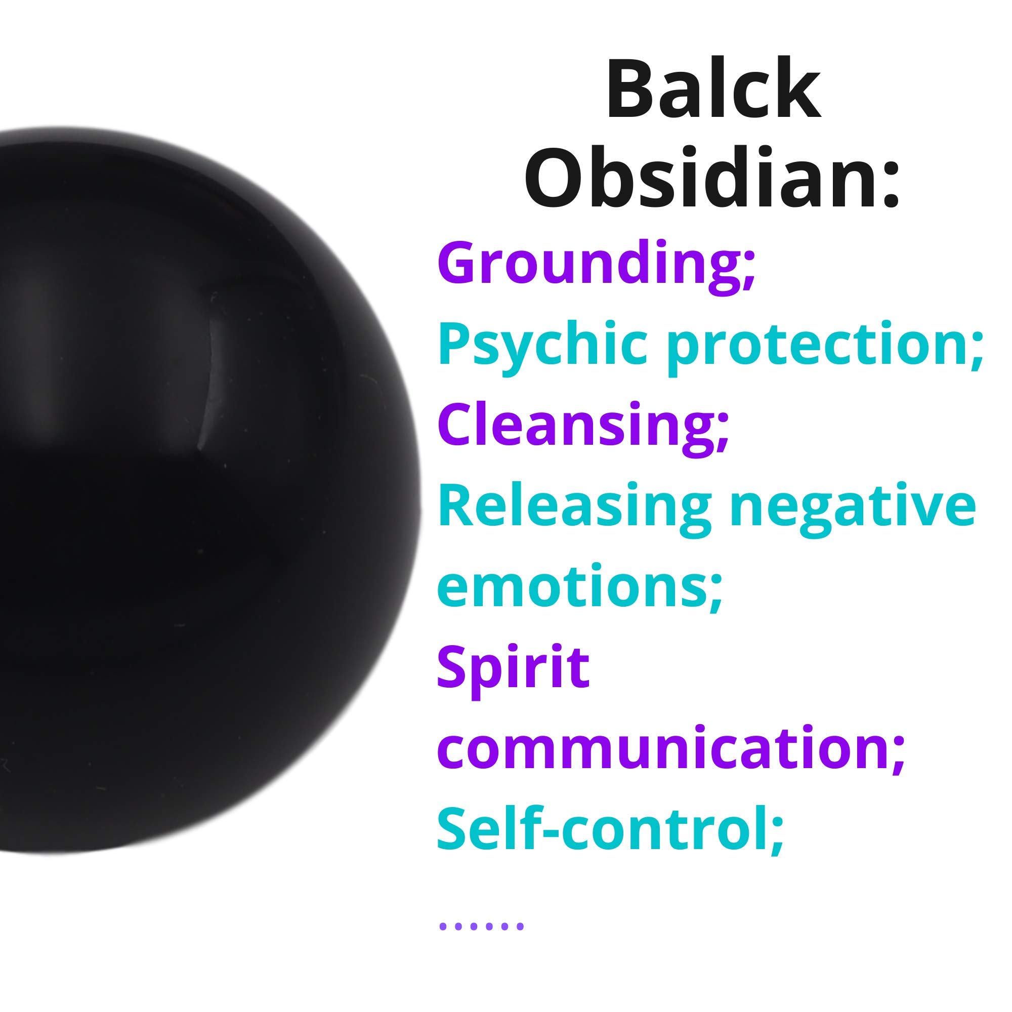 Black Obsidian Crystal Ball Set - 4 Pack 1.2