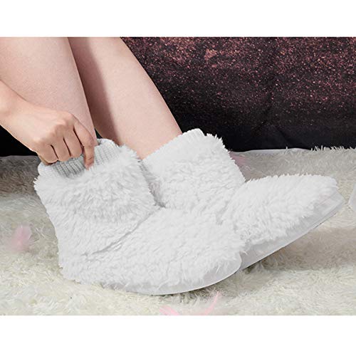 Women's Cozy Faux Fleece Ankle Bootie Slippers - Plush Lined House Shoes with Anti-Slip Sole for Indoor/Outdoor Wear | Perfect for Winter, Home, Office & Travel