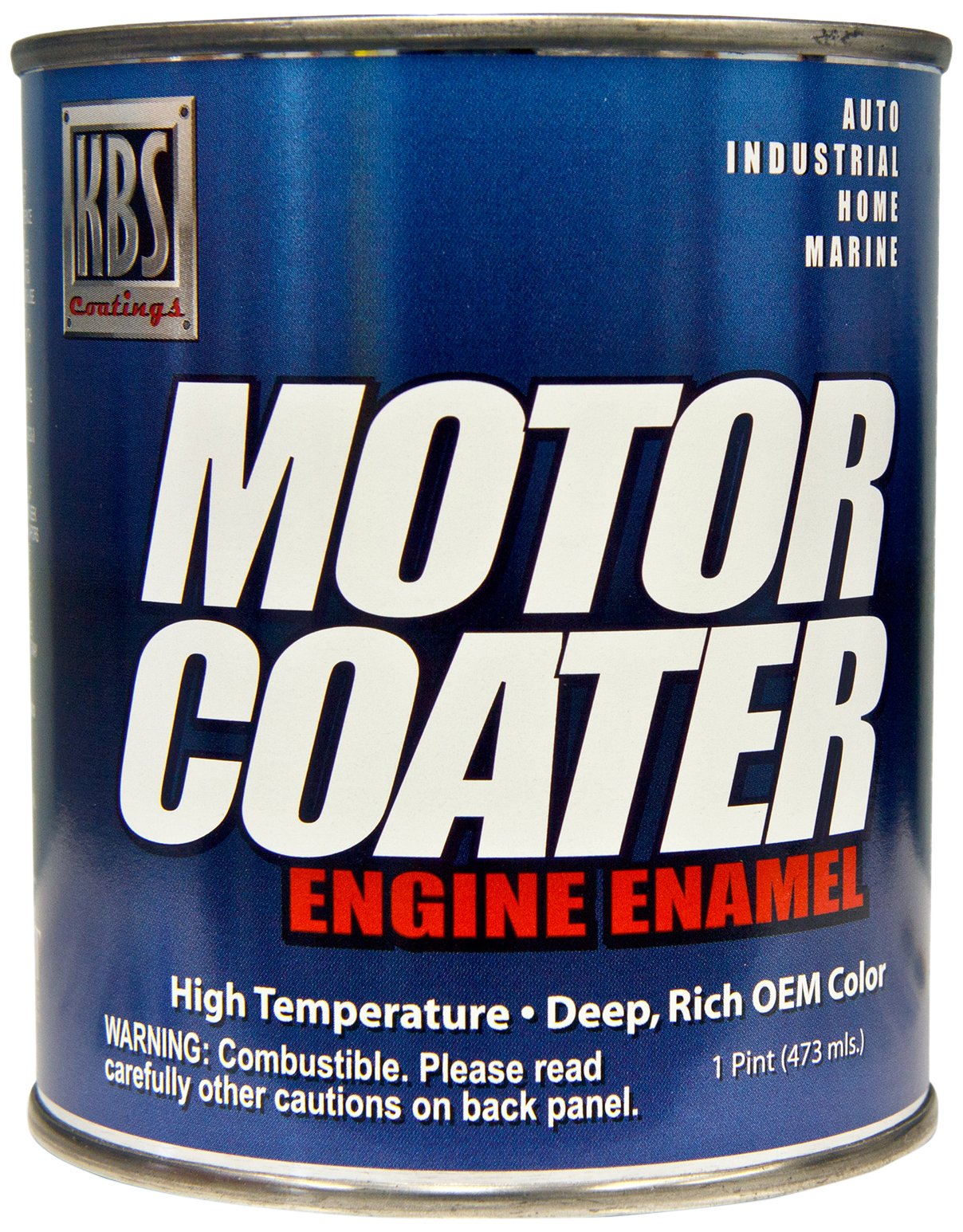 KBS Coatings 60307 High-Temperature White Motor Coater Engine Paint - 1 Pint (16 oz) for Automotive, Motorcycle & Small Engine Repair | Heat Resistant Up to 500°F