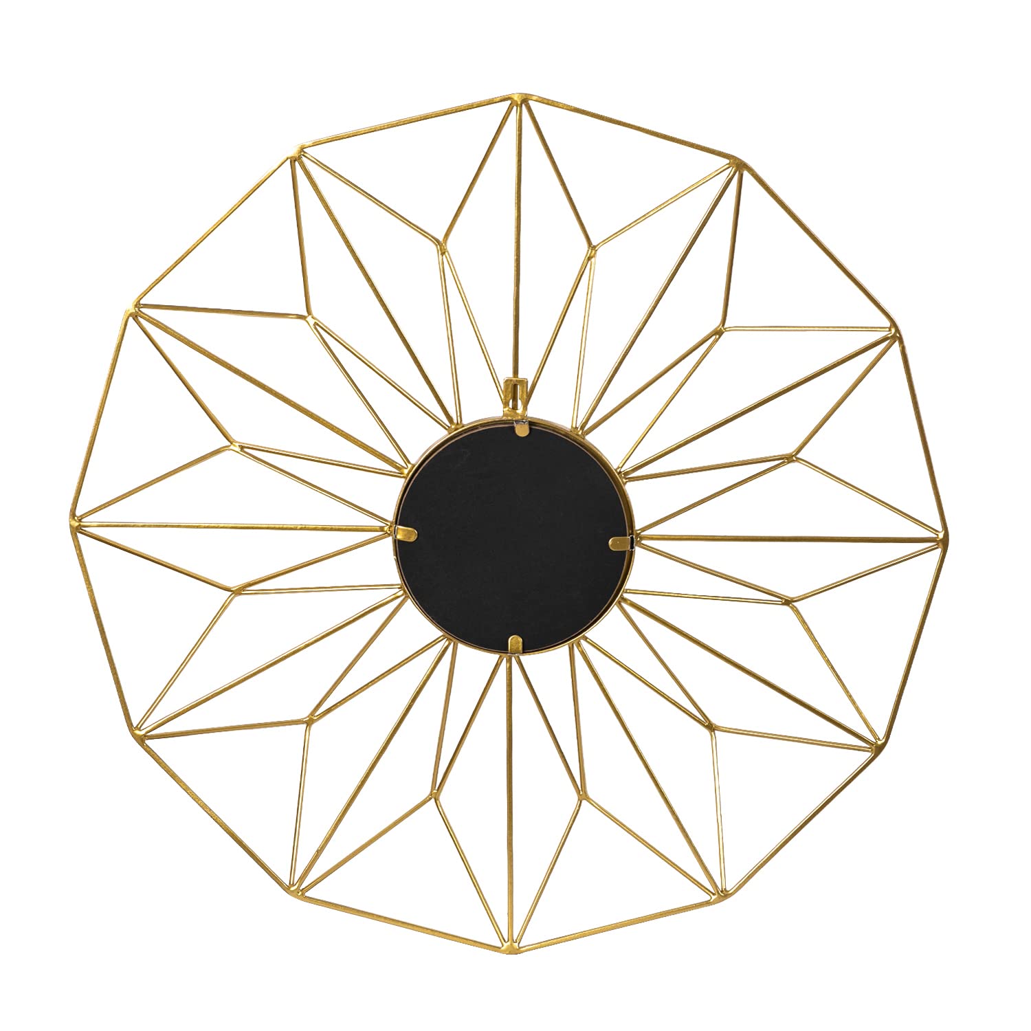 23 Inch Gold Metal Wall Circle Mirror - Modern Round Hanging Mirror Decor for Home, Bathroom, Bedroom & Living Room - Classic Wall Art for Elegant Interior Design & Selfie Background