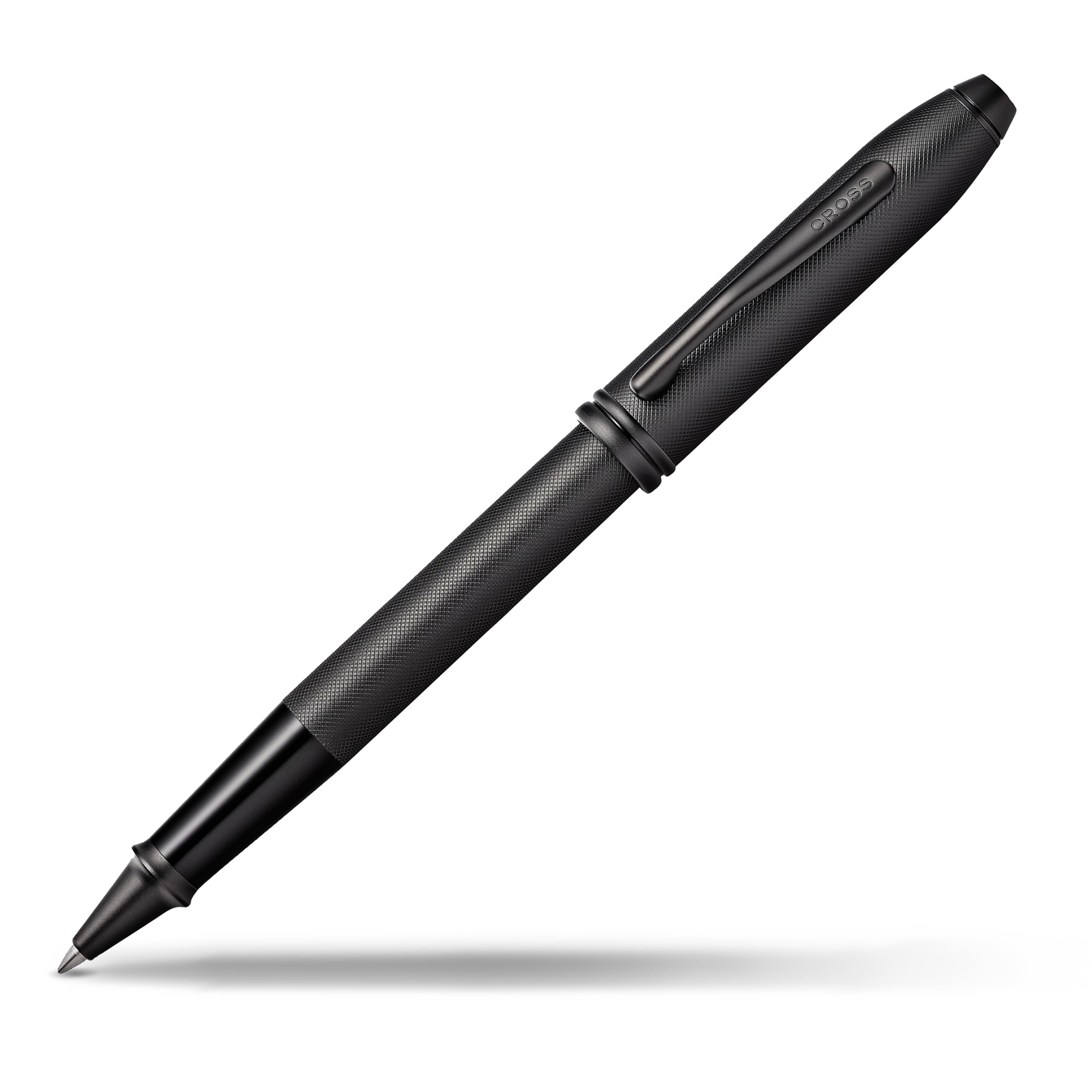 Cross Townsend PVD Micro-knurl Rollerball Pen - Premium Black Ballpoint Pen for Office, Business & Gift Giving - Smooth Writing Experience for Professionals & Executives