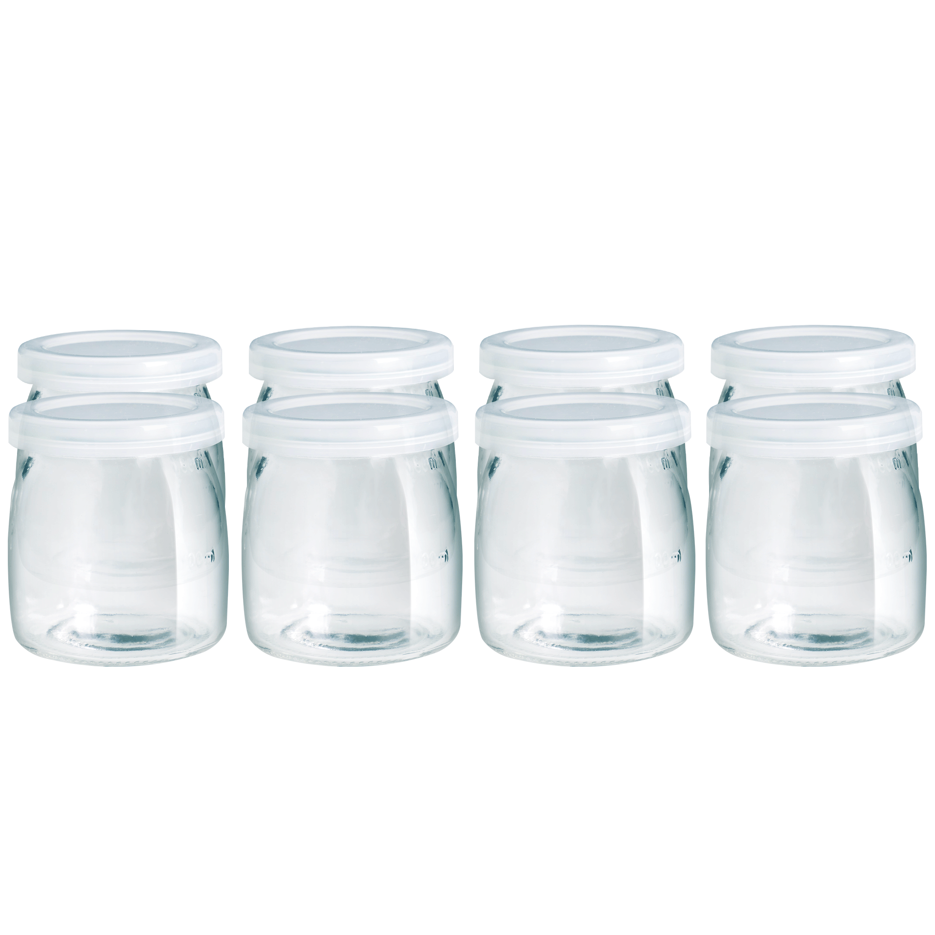 8-Piece DIY Clear Glass Yogurt Jars with Lids - Perfect for Homemade Yogurt, Pudding, Jam & Dessert Storage - Ideal for Meal Prep, Party Favors & Gift Packaging