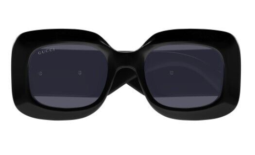 Gucci GG1695S 001 Black/Grey Oversized Rectangular Women's Sunglasses | Luxury Designer Shades for Women | Perfect for Beach, Driving & Fashion Outfits