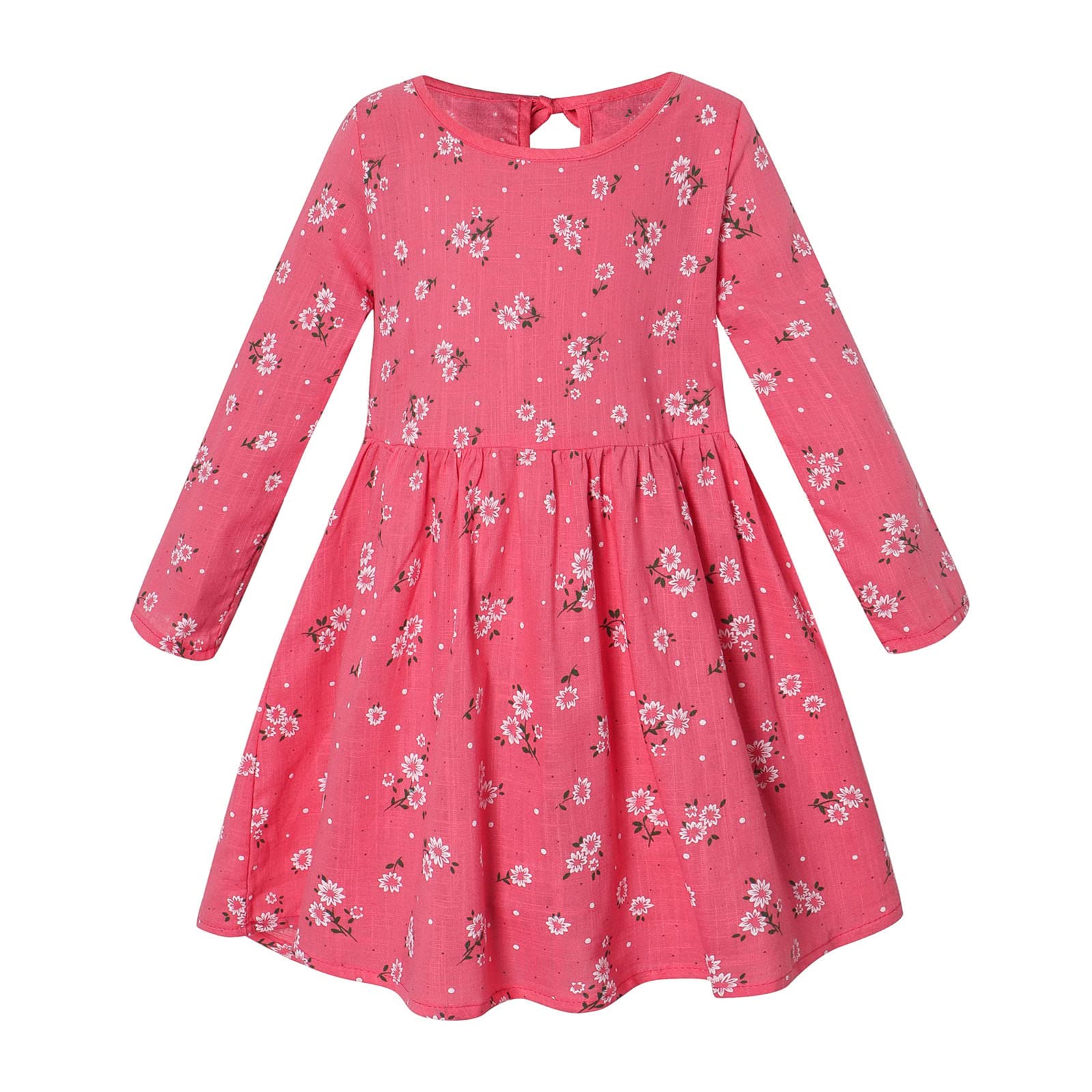 LISfsa Toddler Girls Casual Dresses - Spring Floral Print Princess Baby Dress & Skirt Set | Perfect for Playdates, Birthday Parties & Photo Shoots