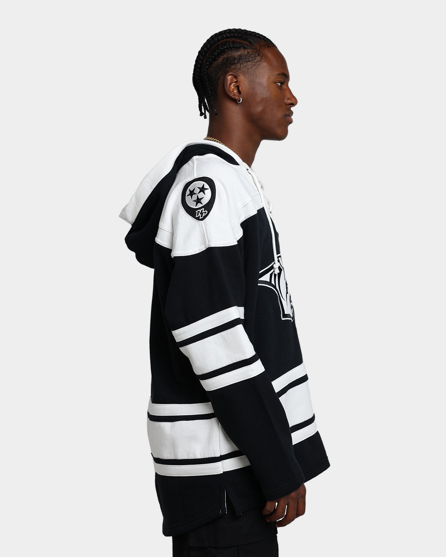 47 Brand Nashville Predators Superior Lacer Hoodie - Men's Black NHL Hockey Pullover Sweatshirt for Game Day & Casual Wear