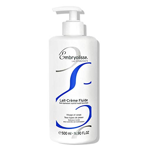 Embryolisse Lait Creme Fluid Face & Body Moisturizer with Shea Butter & Aloe Vera - Hydrating Daily Lotion & Makeup Primer for Dry Skin | Perfect for Day & Night Skincare Routine