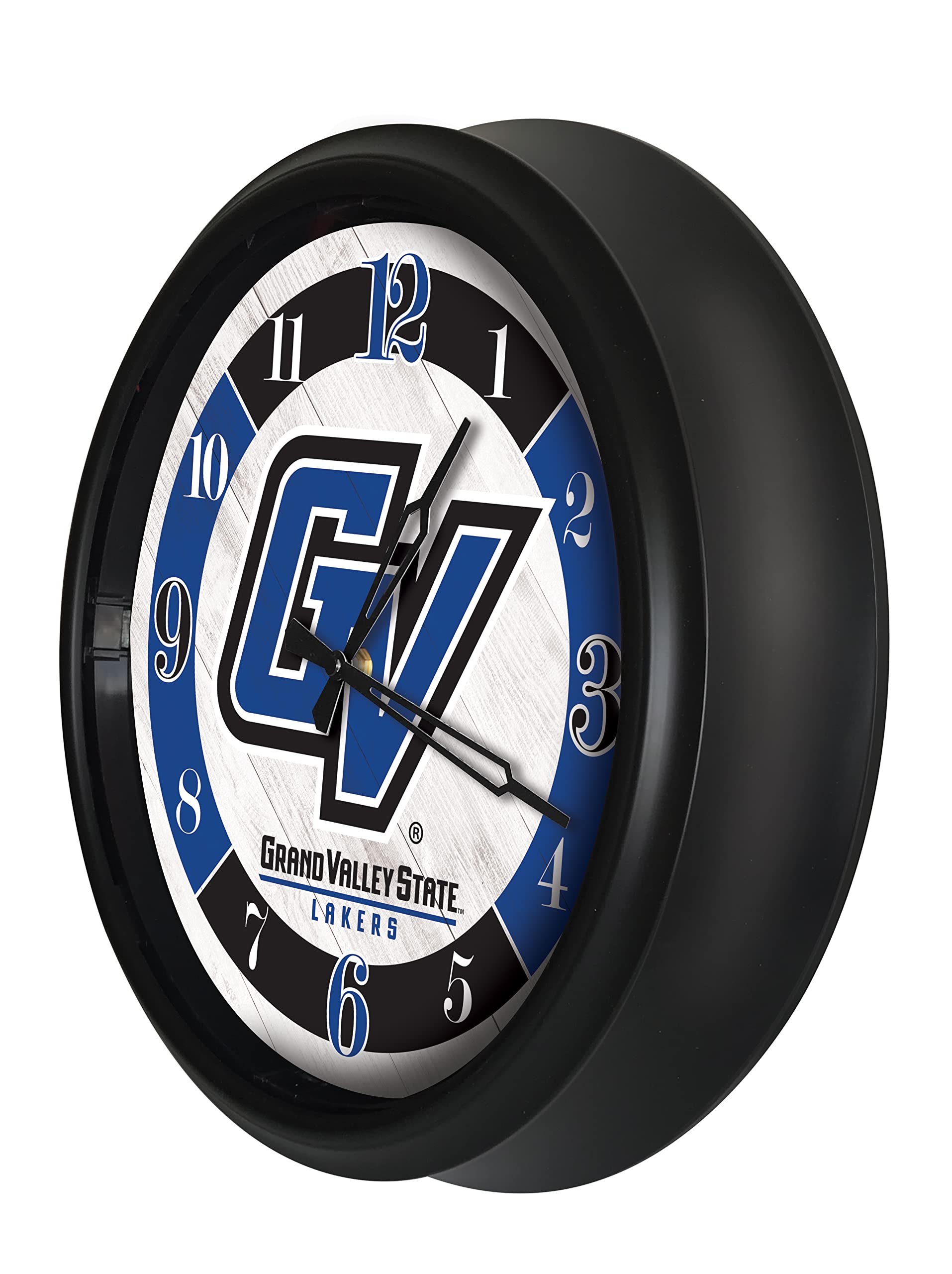 Holland Bar Stool Co. Grand Valley State University LED Wall Clock - Indoor Outdoor Digital Clock with Clear Display for Home, Office, Dorm, and Game Room Decor