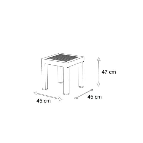 San Sebastian Side Table in Gunmetal - Modern End Table for Living Room, Bedroom & Office - Small Accent Table with Sleek Metal Frame