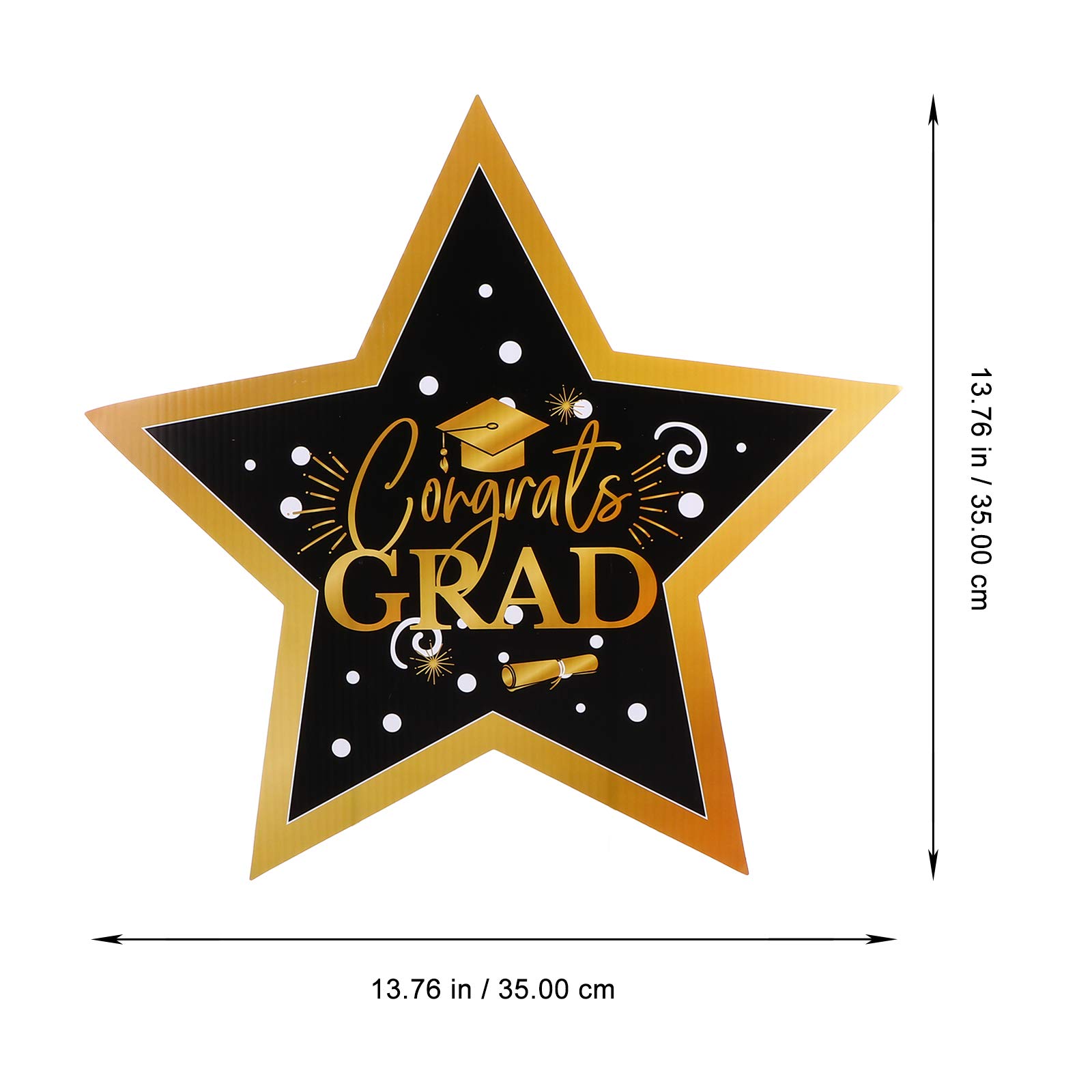 ABOOFAN Graduation Cap Garden Flag - 1pc Plastic Yard Sign with Logo for Graduation Decorations, Perfect for Outdoor Graduation Party, Lawn Decor & School Celebrations