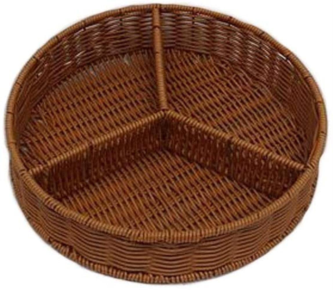 Rattan Braided Fruit Bowl - Creative Grid Plate for Snacks, Candy & Fruits | Large Size | Perfect for Parties, Picnics & Home Decor