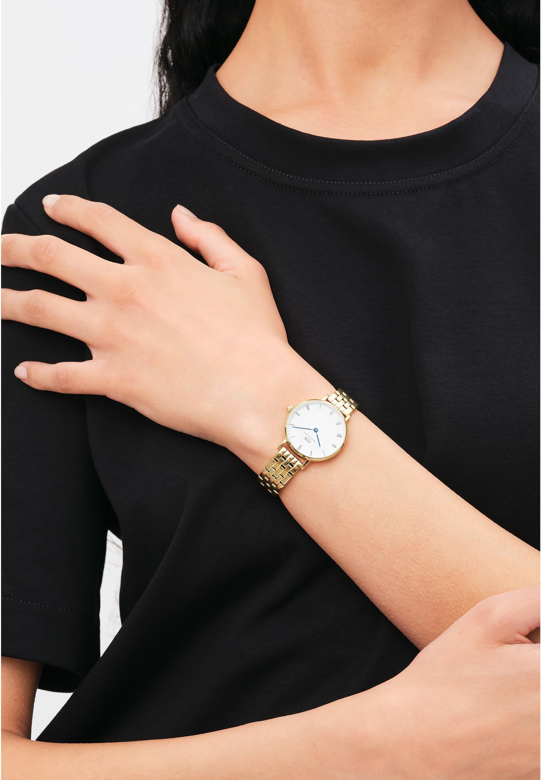 Daniel Wellington Women's Roman Dial Watch - Adjustable Leather Strap, Minimalist Fashion Watch for Everyday Wear & Special Occasions