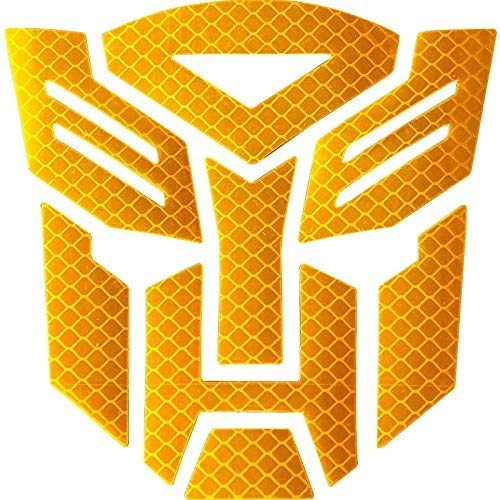 Transformers Autobot Reflective Vinyl Decal Sticker - Golden Yellow Car, Motorcycle, Truck & Notebook Accessories | Waterproof Vehicle Decoration for Windows, Laptops & More | Perfect for Fans, Gifts & Customizing Your Ride