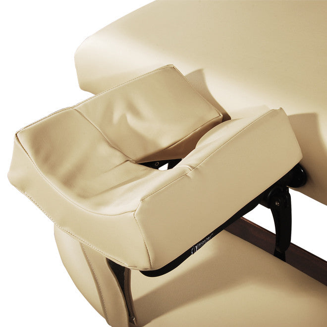 Professional Salon Portable Massage Table with Lift Back Action - Cream Color | Heavy-Duty Adjustable Massage Bed for Therapists | Perfect for Home Spa, Chiropractic & Physical Therapy Sessions